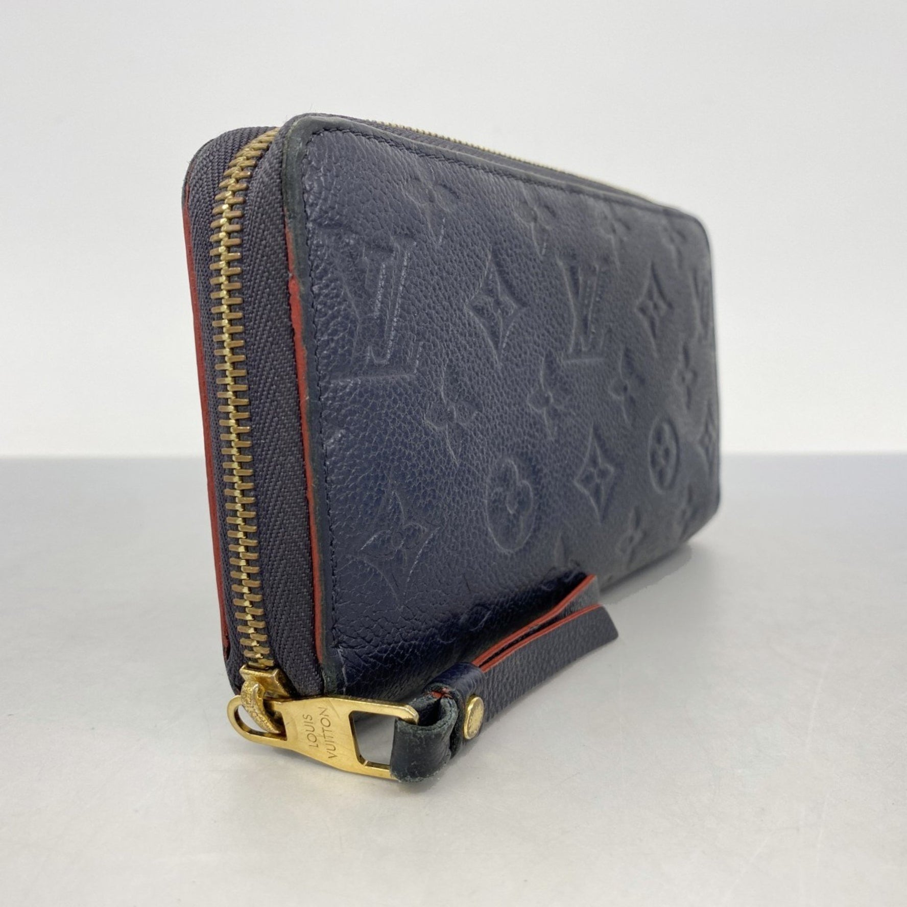 Louis Vuitton Monogram Empreinte Zippy Wallet Marine Rouge Long