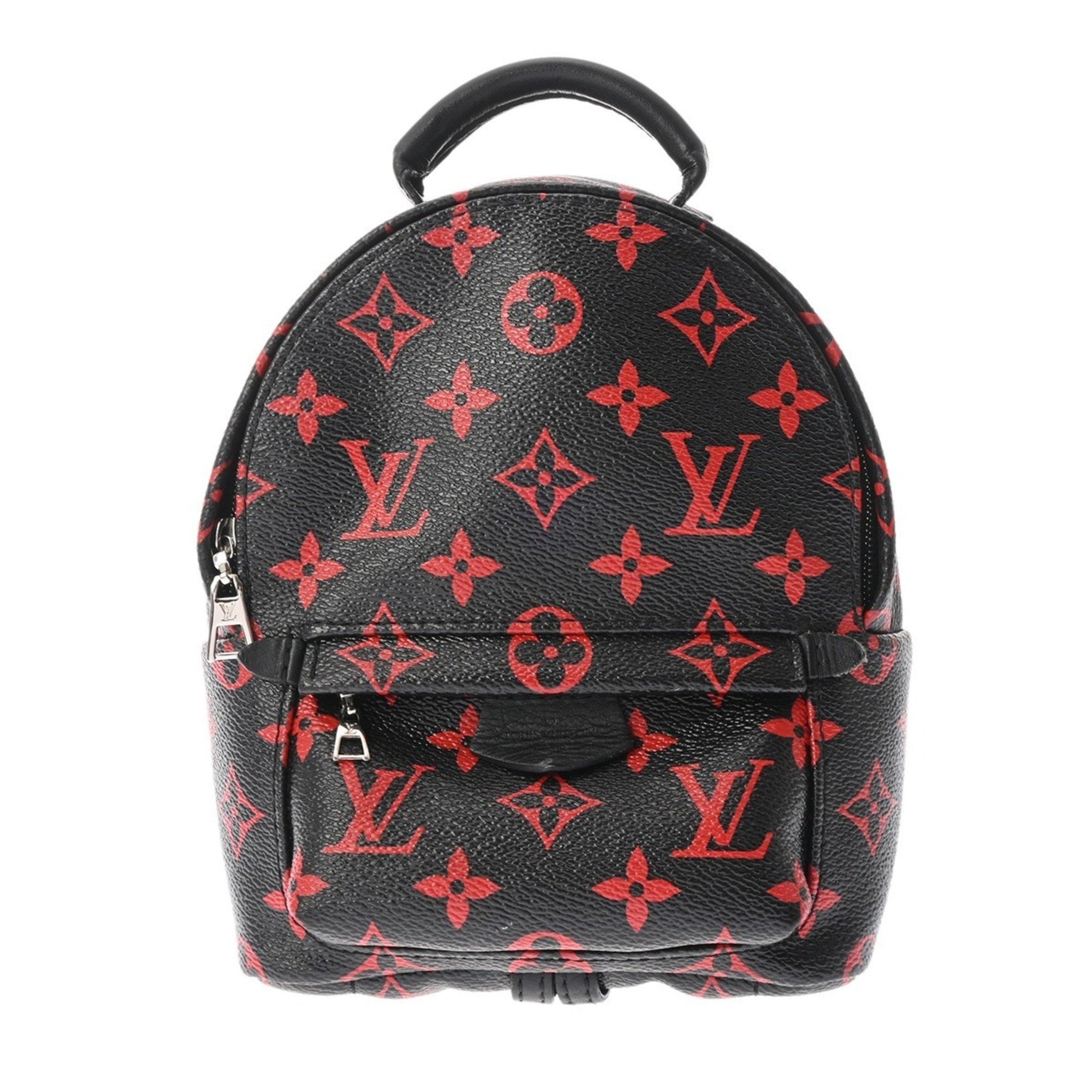 LOUIS VUITTON Monogram Palm Springs Mini Enfla Rouge Canvas Backpack/Daypack