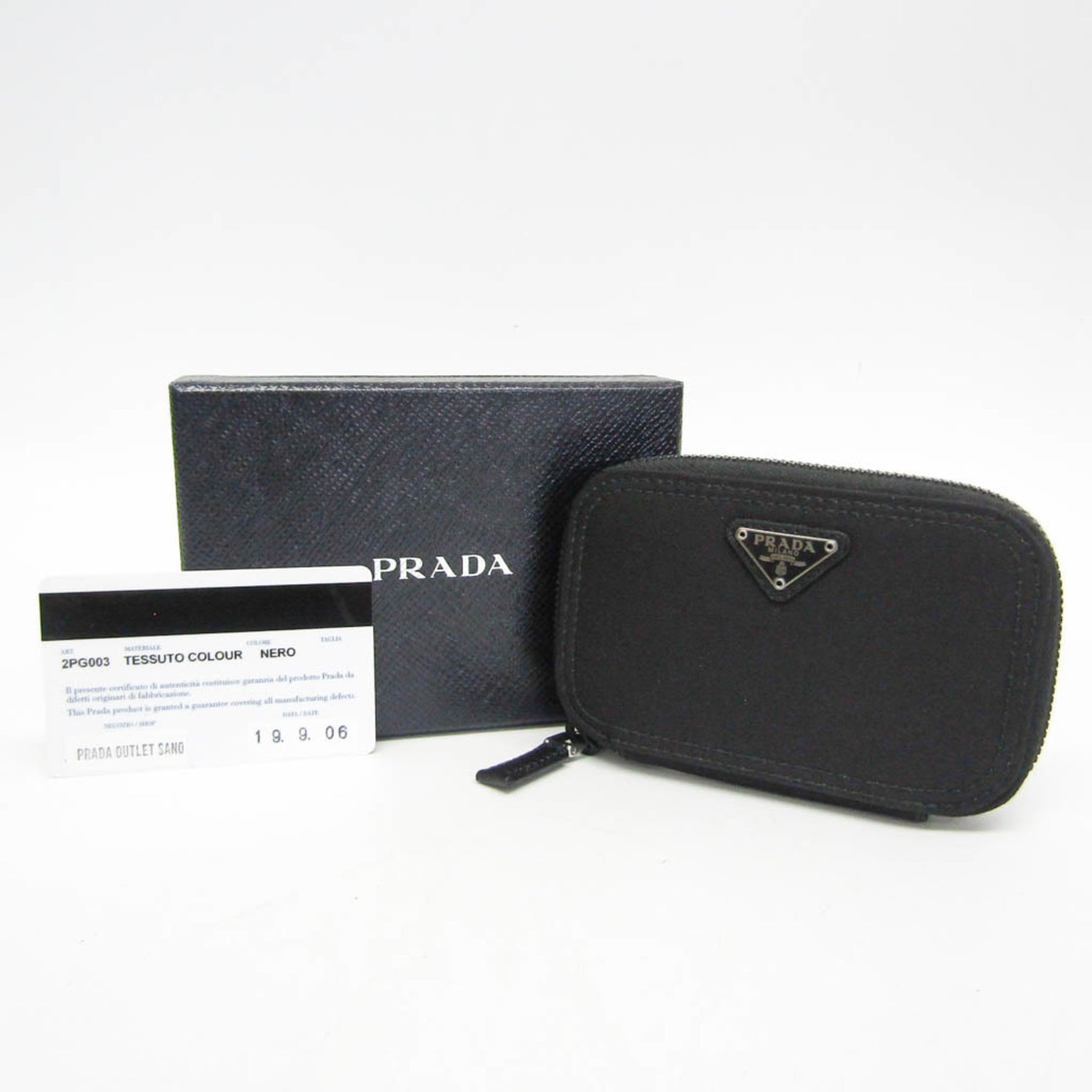 Prada 2PG003 Women,Men Nylon Key Case Black