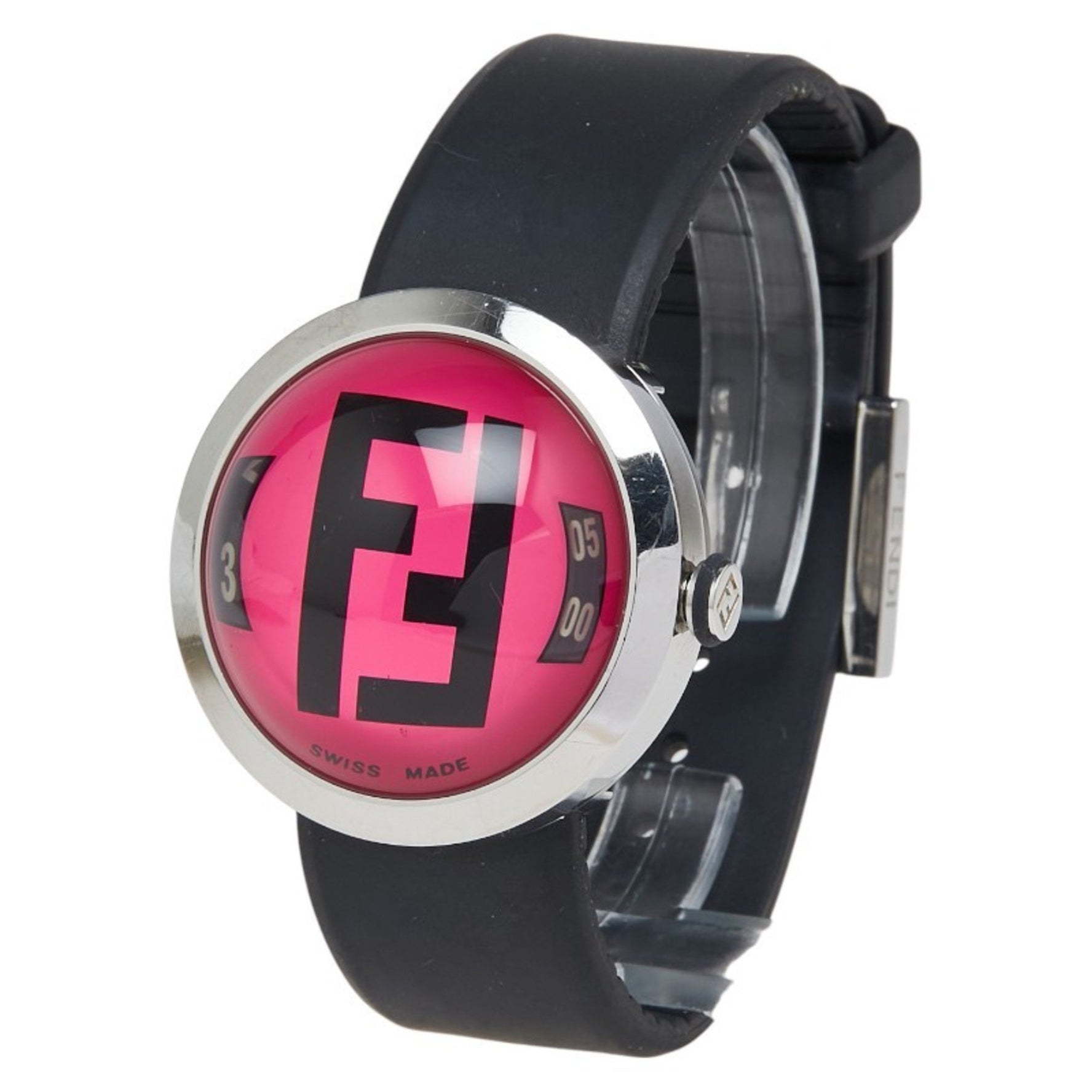 Fendi Bousra Watch Quartz Dial Rubber