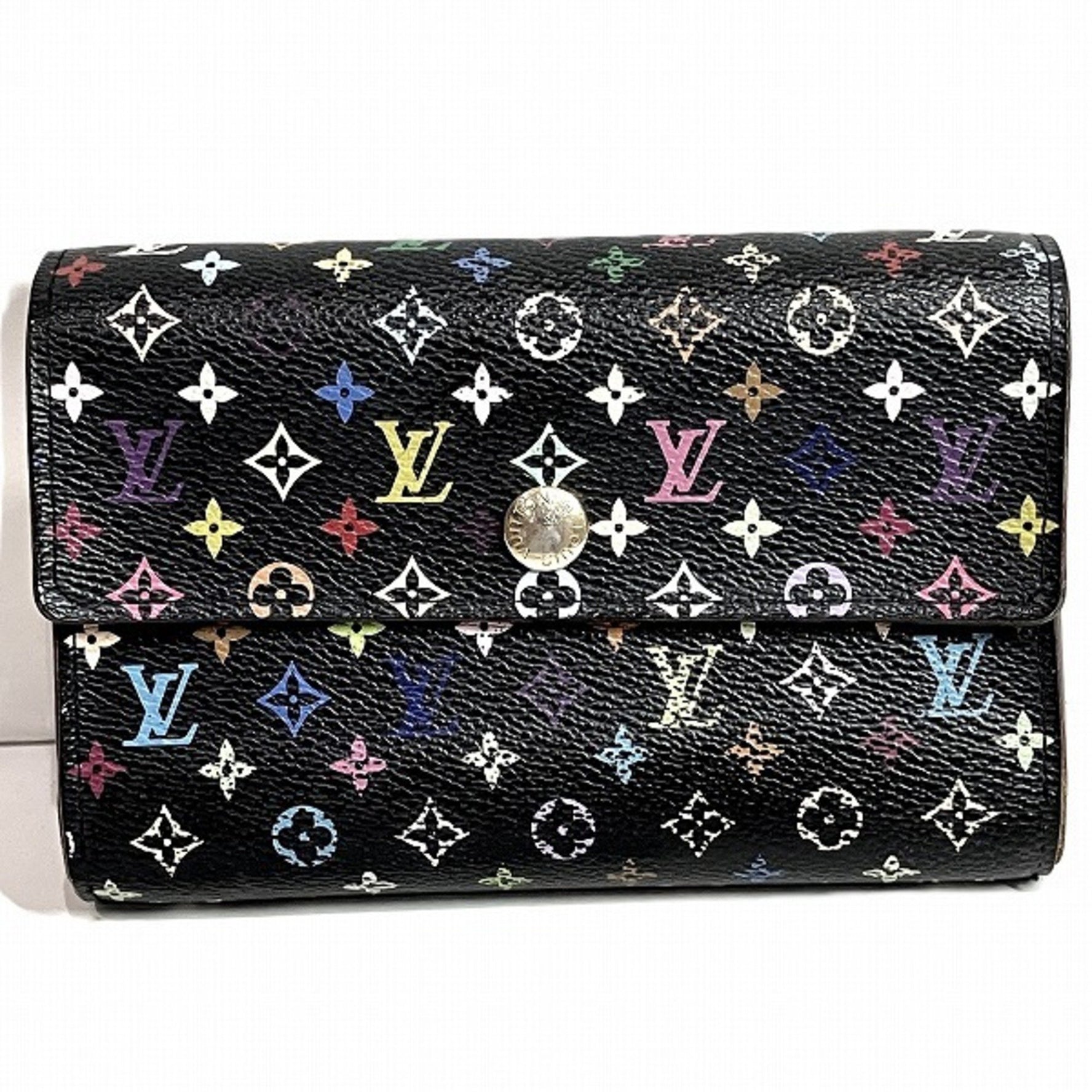 Louis Vuitton Monogram Multicolore Portefeuille Alexandra M60084 Tri-fold Wallet for Women