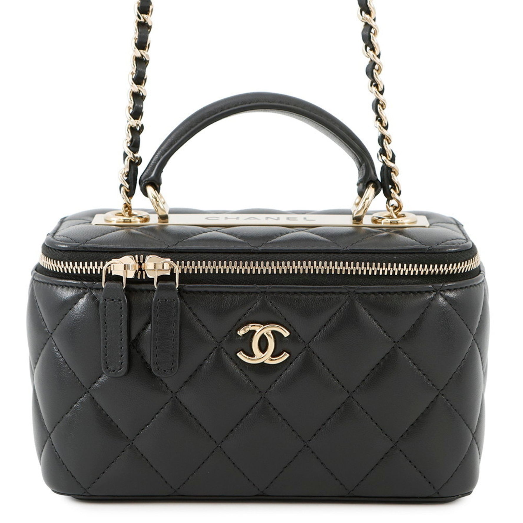 Chanel Chain Shoulder Bag, Matelasse, Coco Mark, Vanity Lambskin