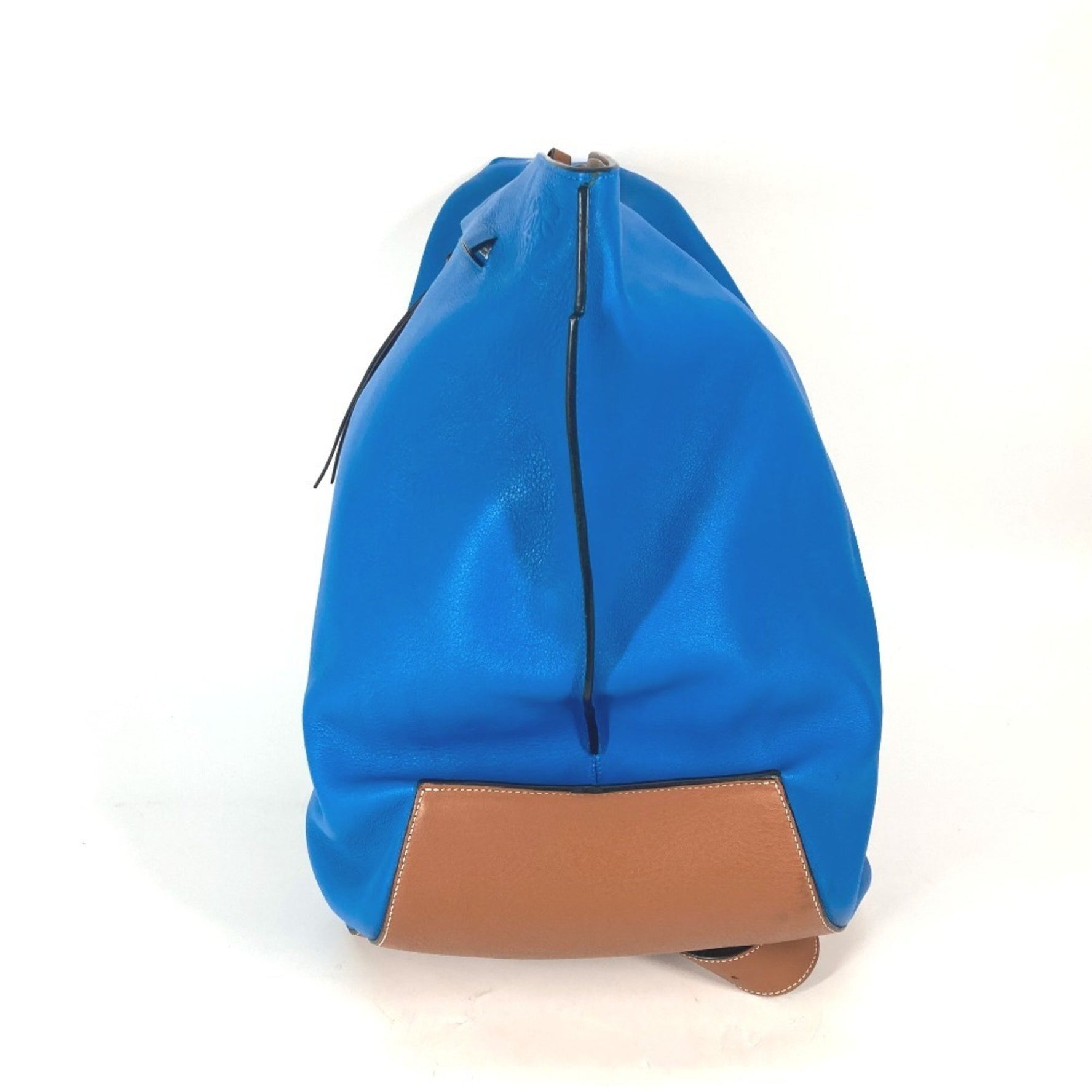 LOEWE Anton Two-Tone Cross Shoulder Bag in Leather, Blue