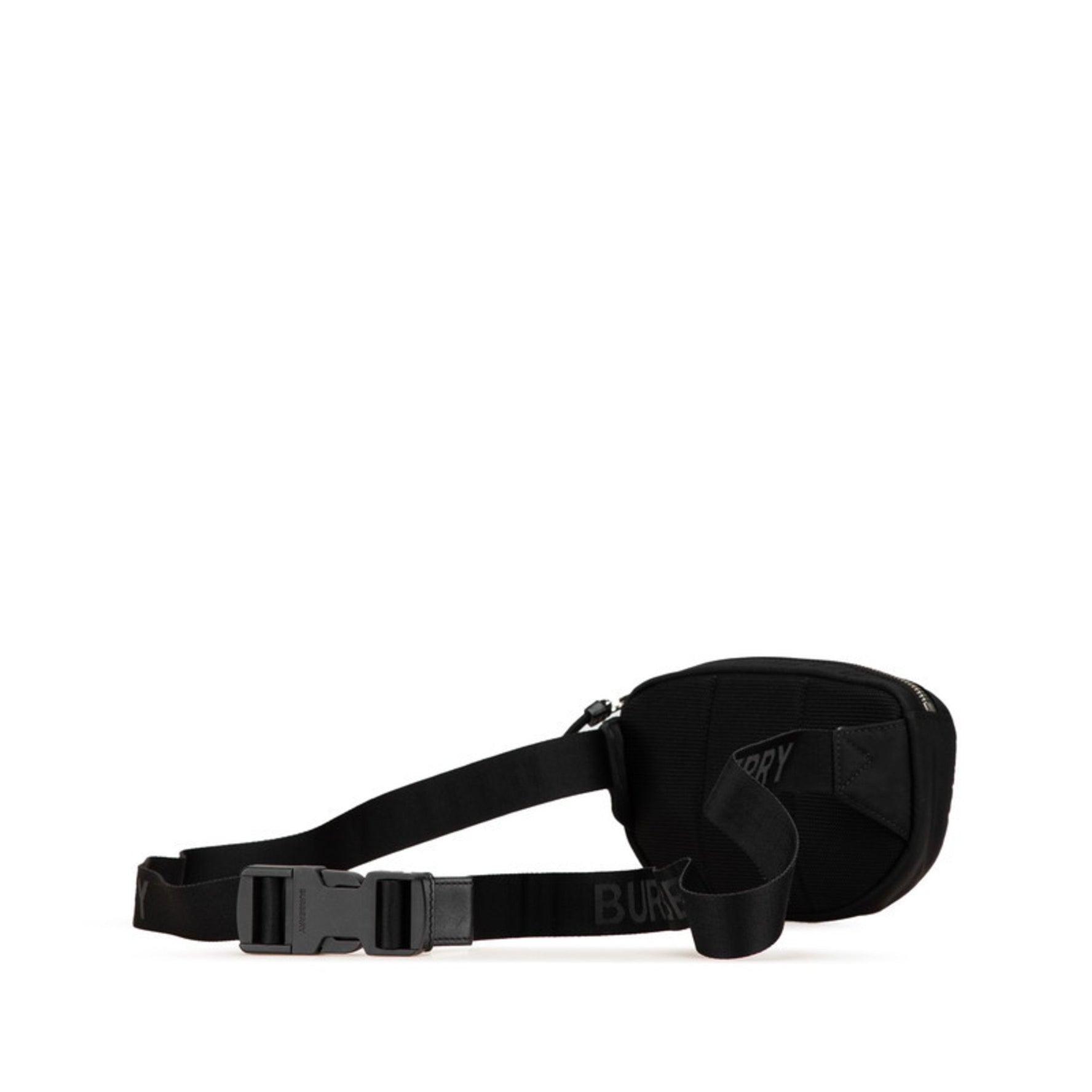 Burberry Canon Logo Print Body Bag Belt Bum Black White Nylon