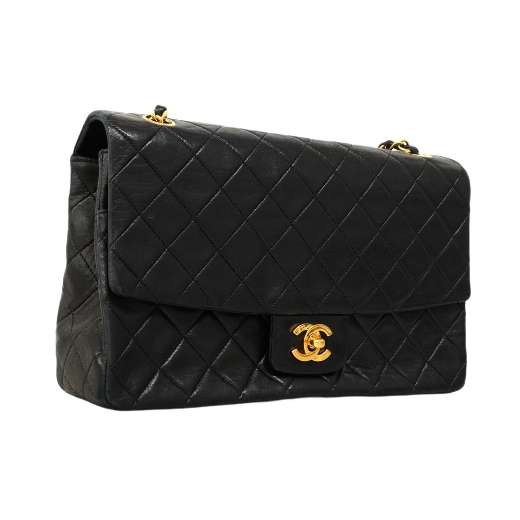 Chanel Shoulder Bag Matelasse W Chain Lambskin