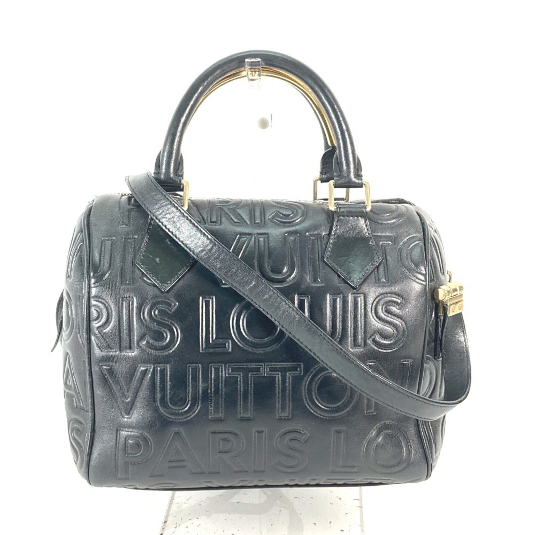 LOUIS VUITTON M95814 2008 Limited Edition Monogram Speedy Mini 20 2-Way Bag Shoulder Bag/Handbag Leather Women's Black