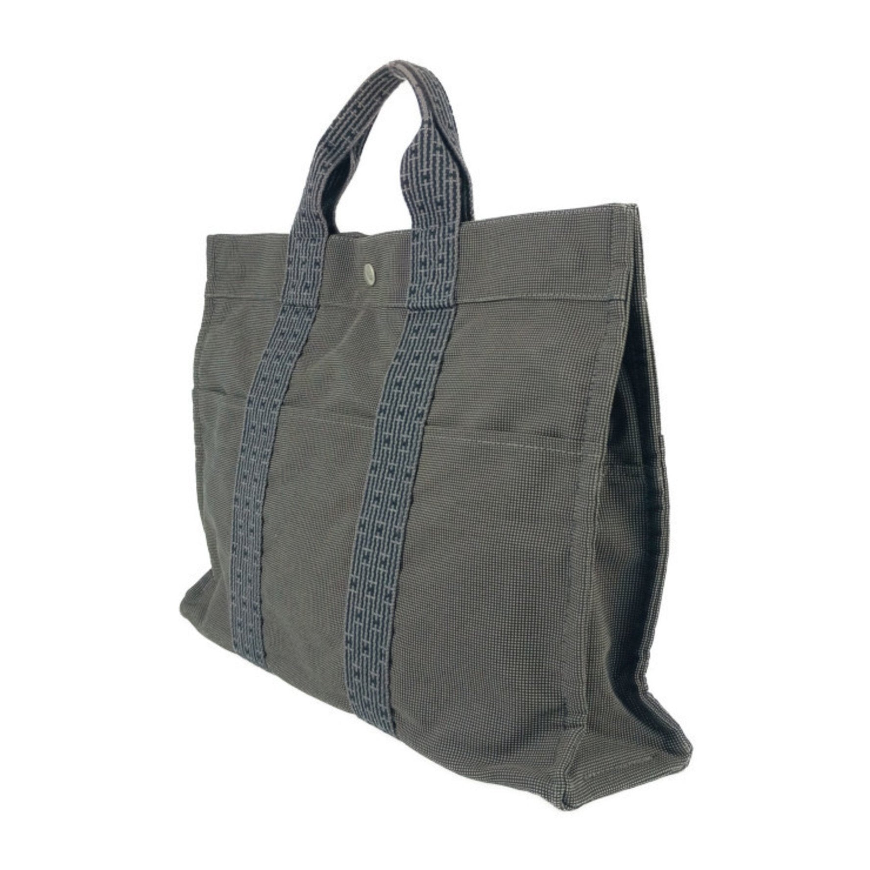 HERMES Hermes Tote Bag Air Line MM - Gray Canvas Men's Women's Handbag