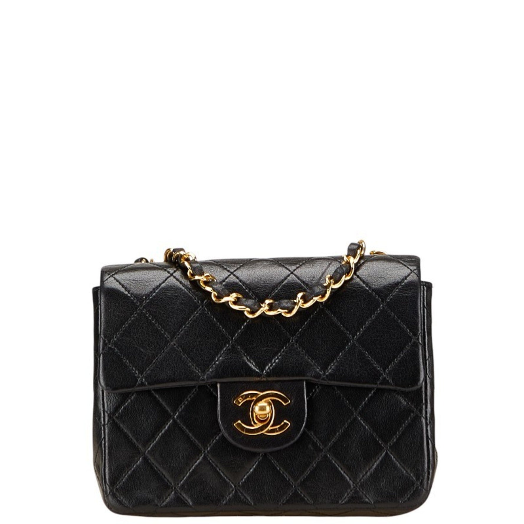 CHANEL Mini Matelasse Coco Mark Chain Shoulder Bag in Lambskin