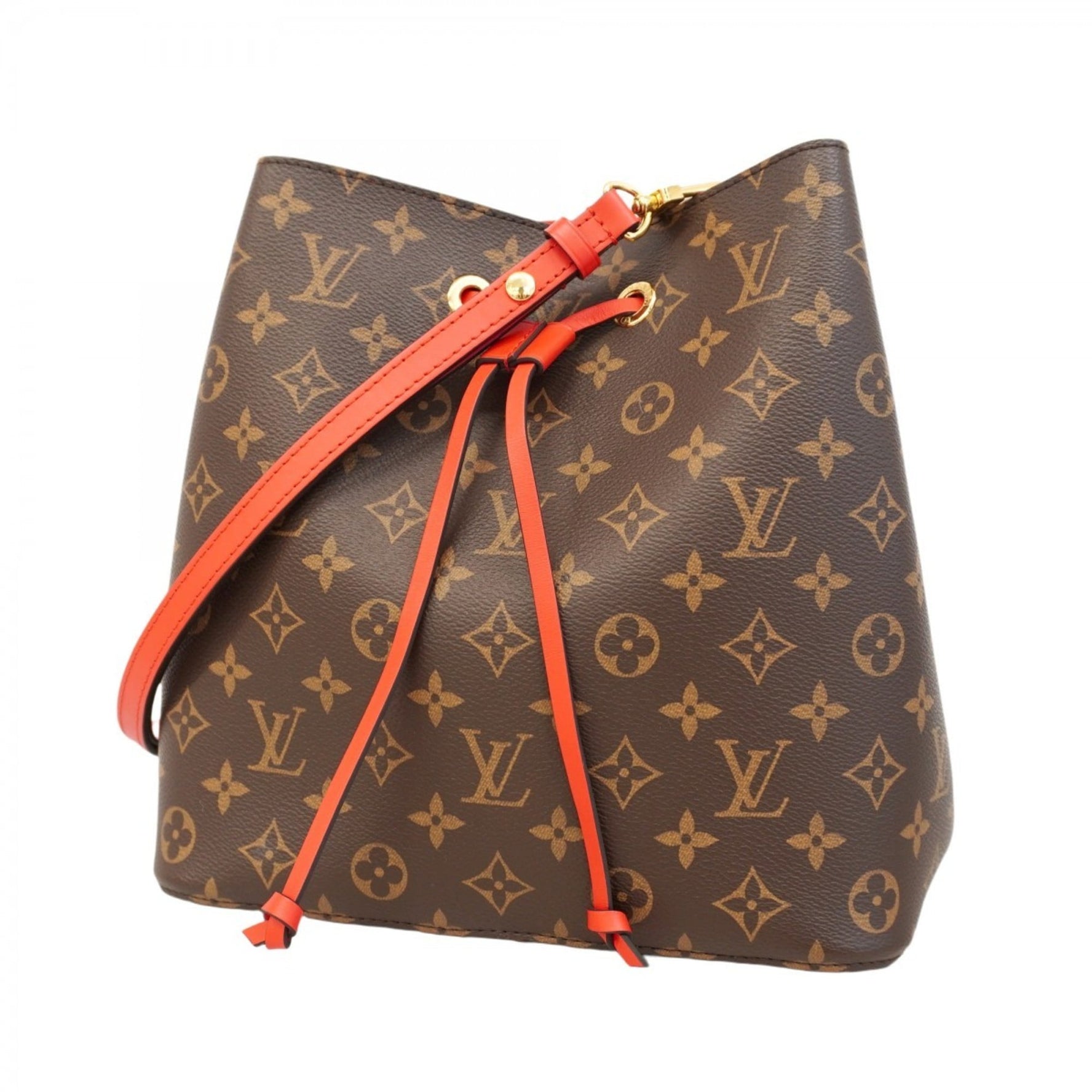 Louis Vuitton Monogram NeoNoe Shoulder Bag Brown Coquelicot