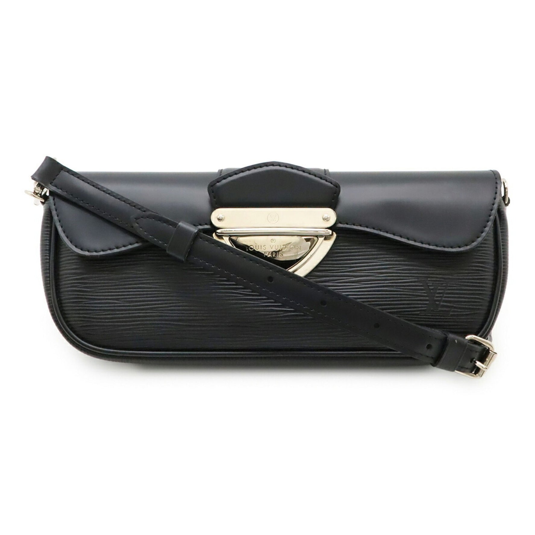 LOUIS VUITTON Epi Pochette Montaigne Shoulder Bag/Long Shoulder/Clutch Bag in Noir/Black