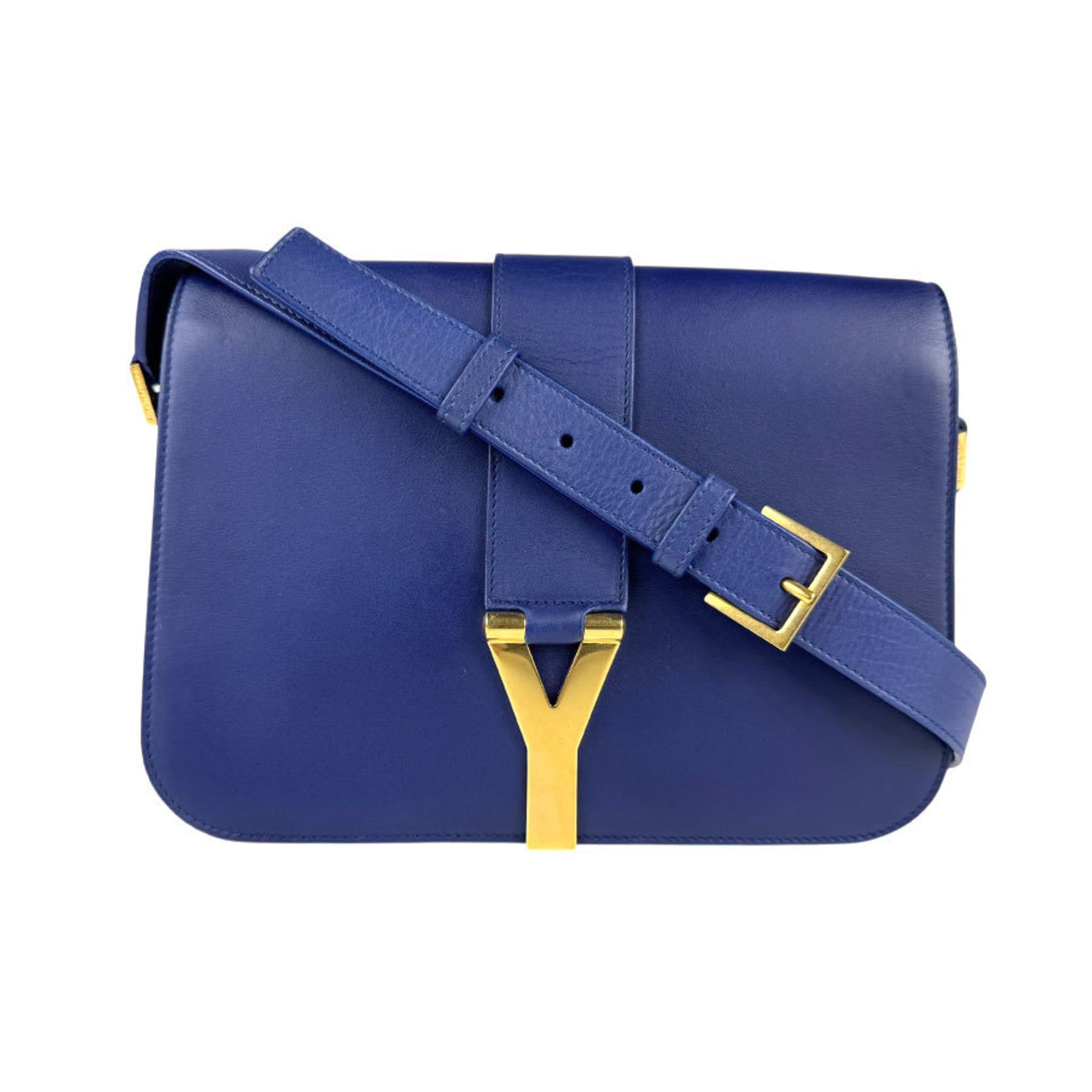 Saint Laurent shoulder bag leather blue gold women's z4946
