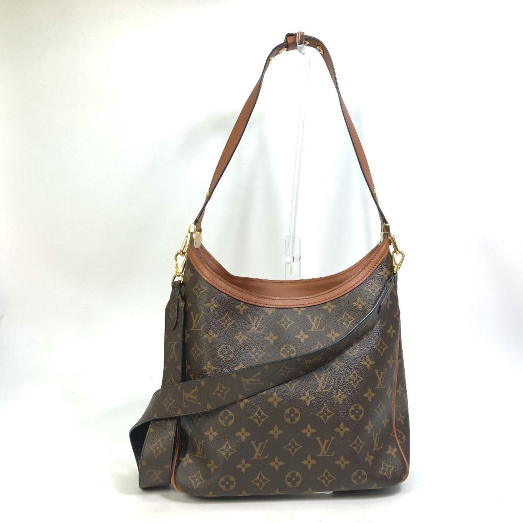 LOUIS VUITTON M45194 Monogram Reverse Hobo Dauphine PM Shoulder Bag in Canvas, Brown