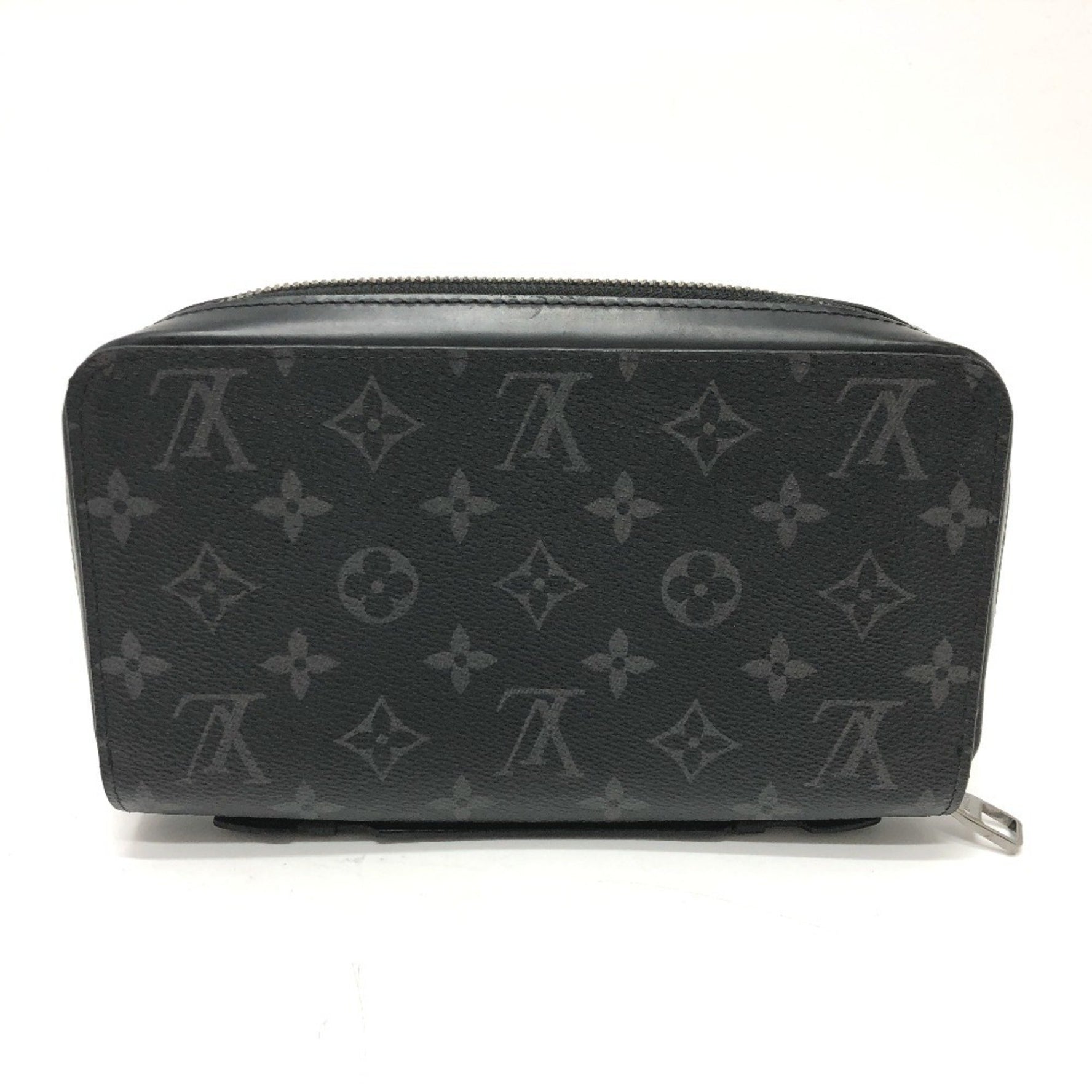 Louis Vuitton Monogram Eclipse Zippy XL Handbag/Travel Case/Long Wallet in Canvas, Black