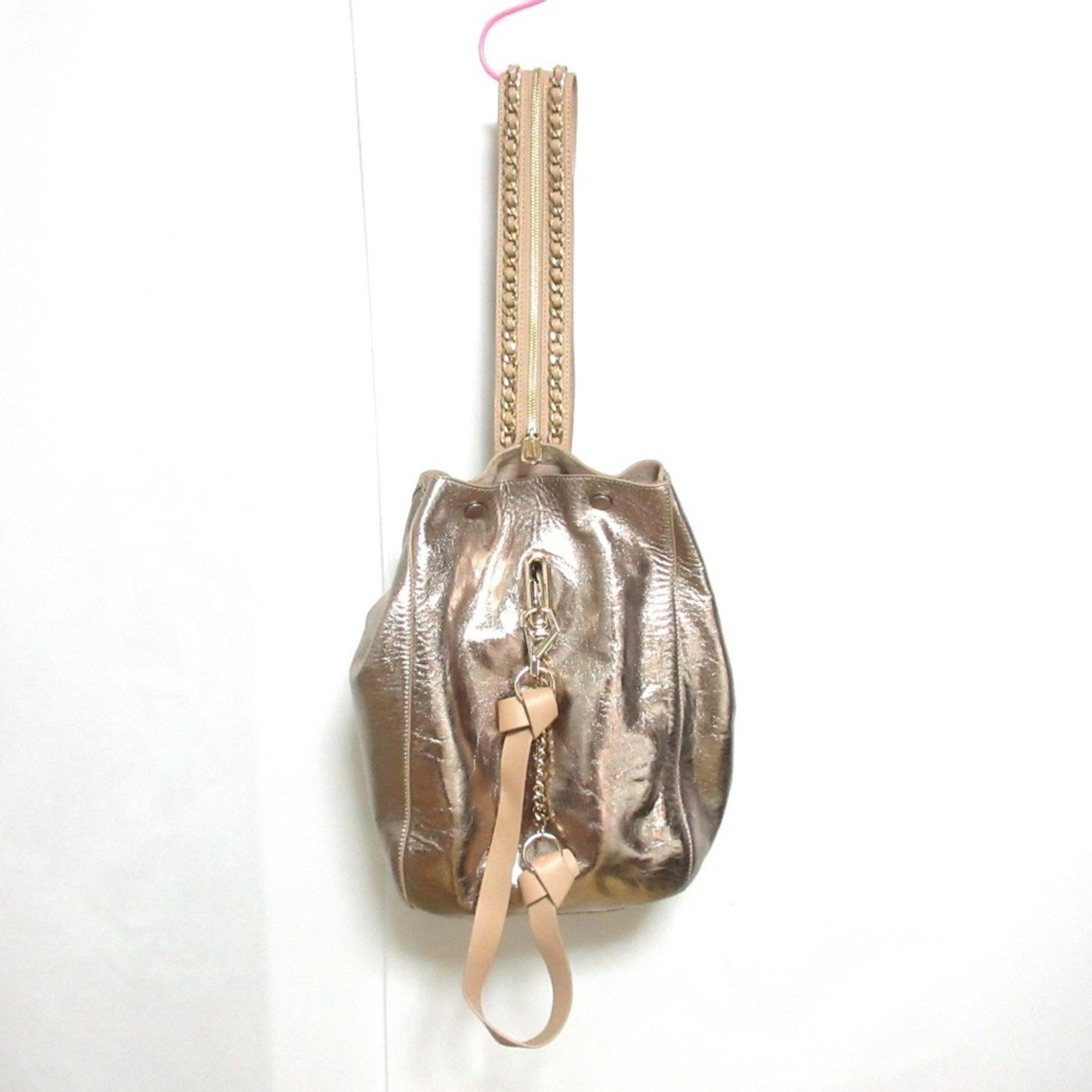 Jimmy Choo ECCO shoulder bag backpack pink gold ladies