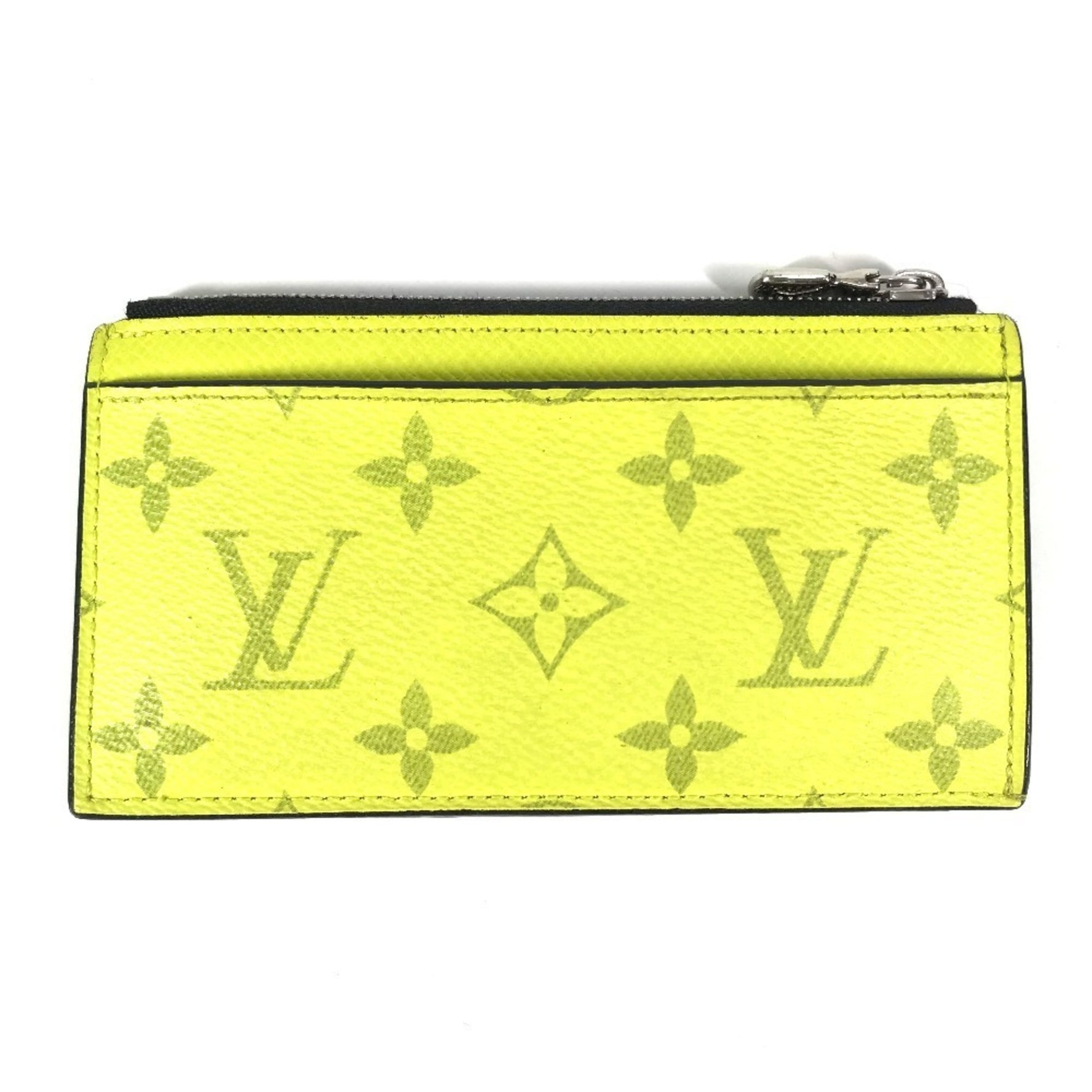 Louis Vuitton Taiga Rama Coin Card Holder Wallet Compact Wallet/Coin Case Leather Monogram Canvas Men's