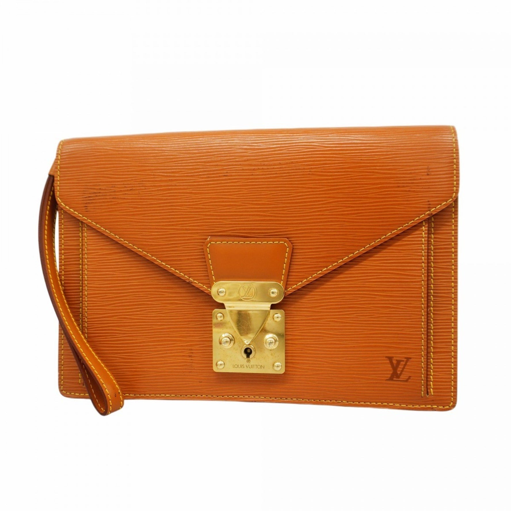 Louis Vuitton Epi Clutch Bag, Serie Dragonne, M52618, Zipangu Gold, Women's, P1155666