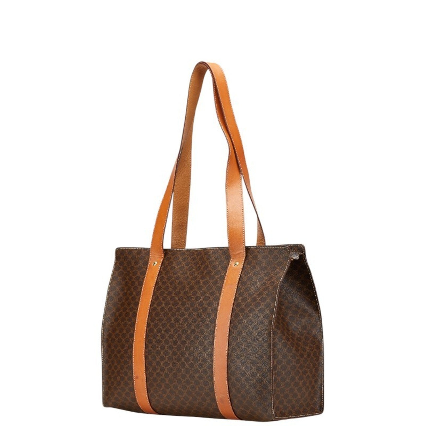 Celine Macadam handbag tote bag in leather .