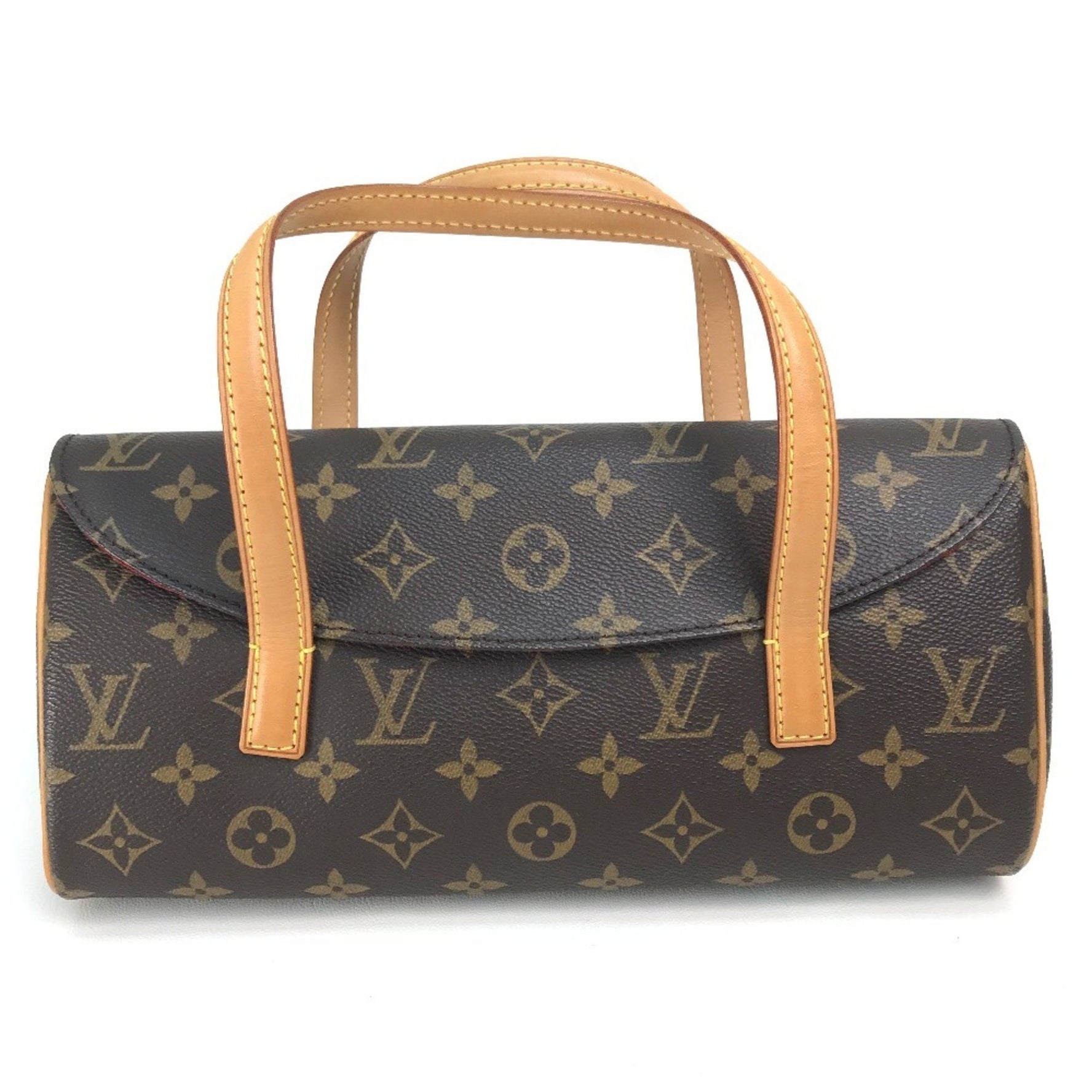 LOUIS VUITTON M51902 Monogram Sonatine Horizontal Handbag in Canvas, Women's, Brown/Red
