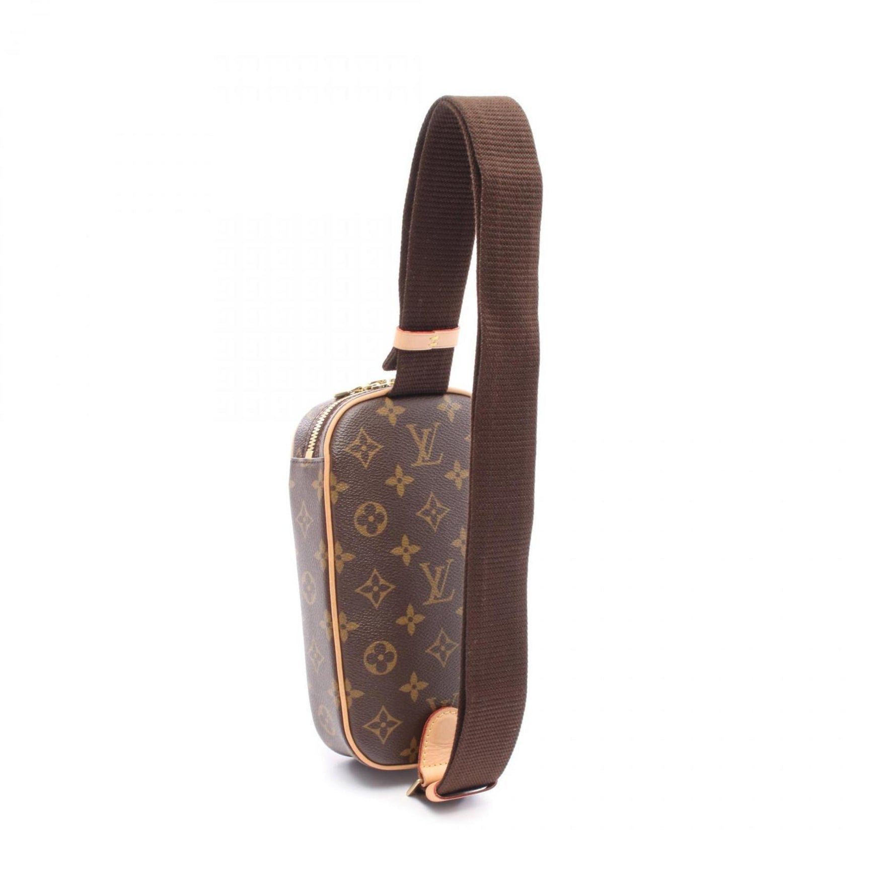 Louis Vuitton Pochette Ganju Waist Bag/Body Bag, Coated Canvas and Leather with Monogram Design, Brown, Women