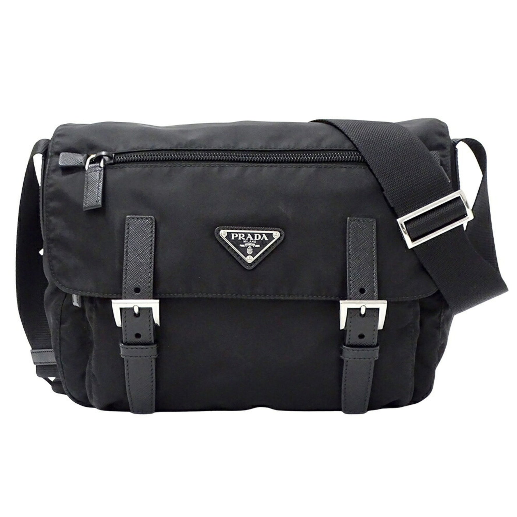 Prada PRADA shoulder bag for men and women, nylon, black, 1BD671