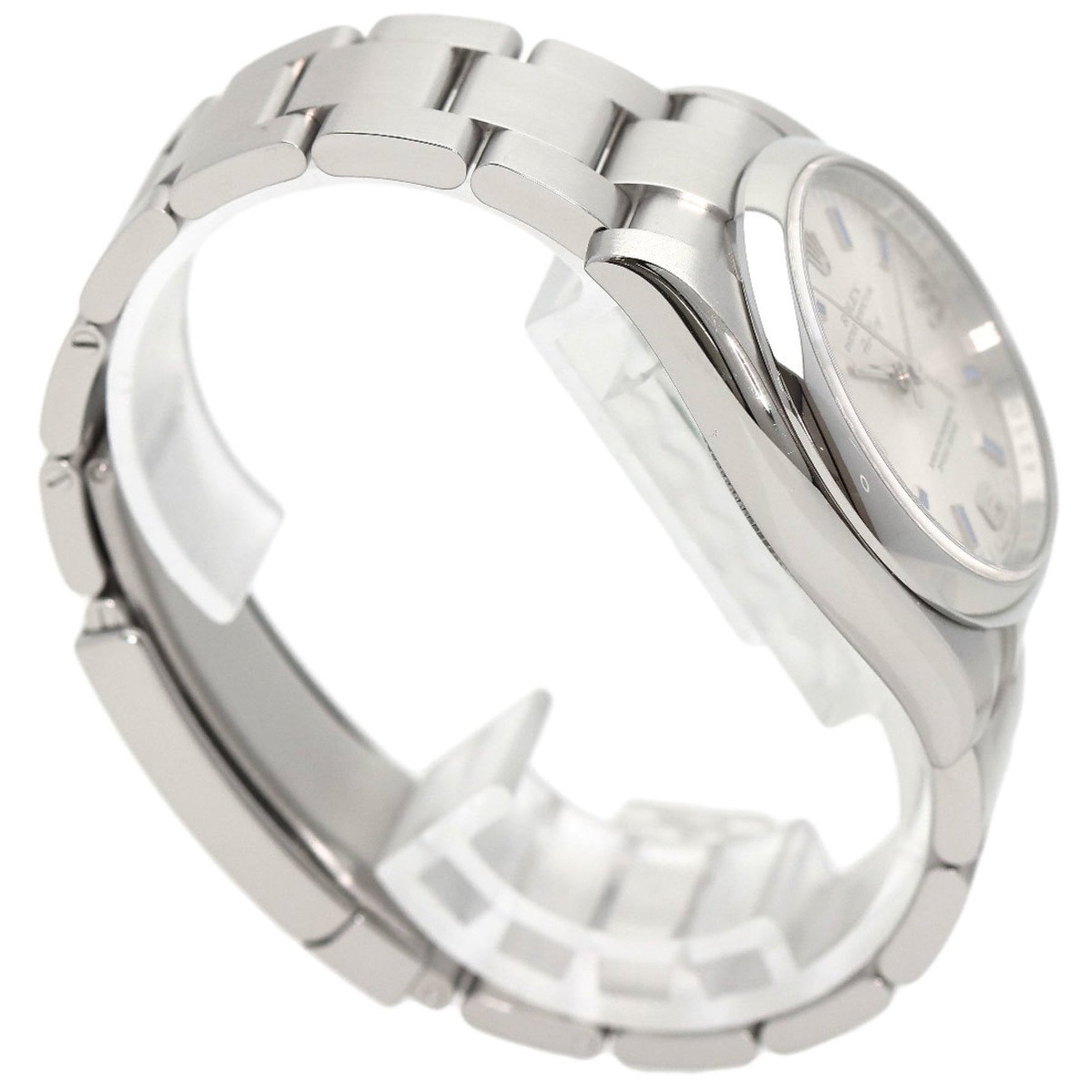Rolex Air King Silver 369 Blue Bar Watch Stainless Steel/SS