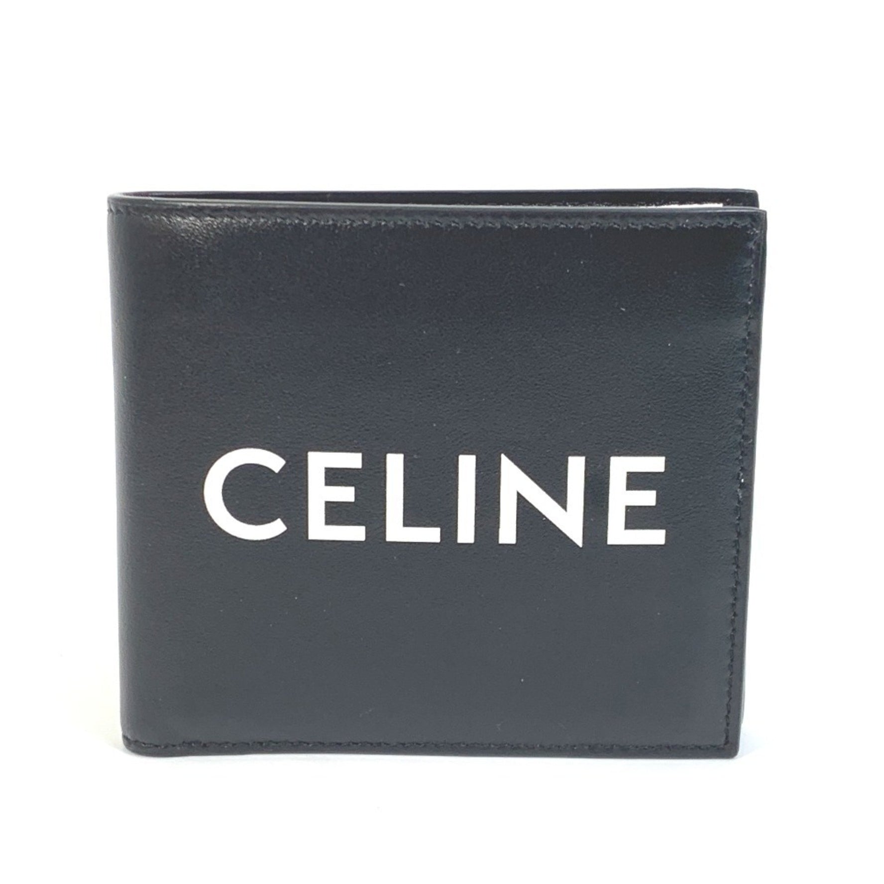 CELINE Logo Bifold Wallet, Unisex, Leather, Like New