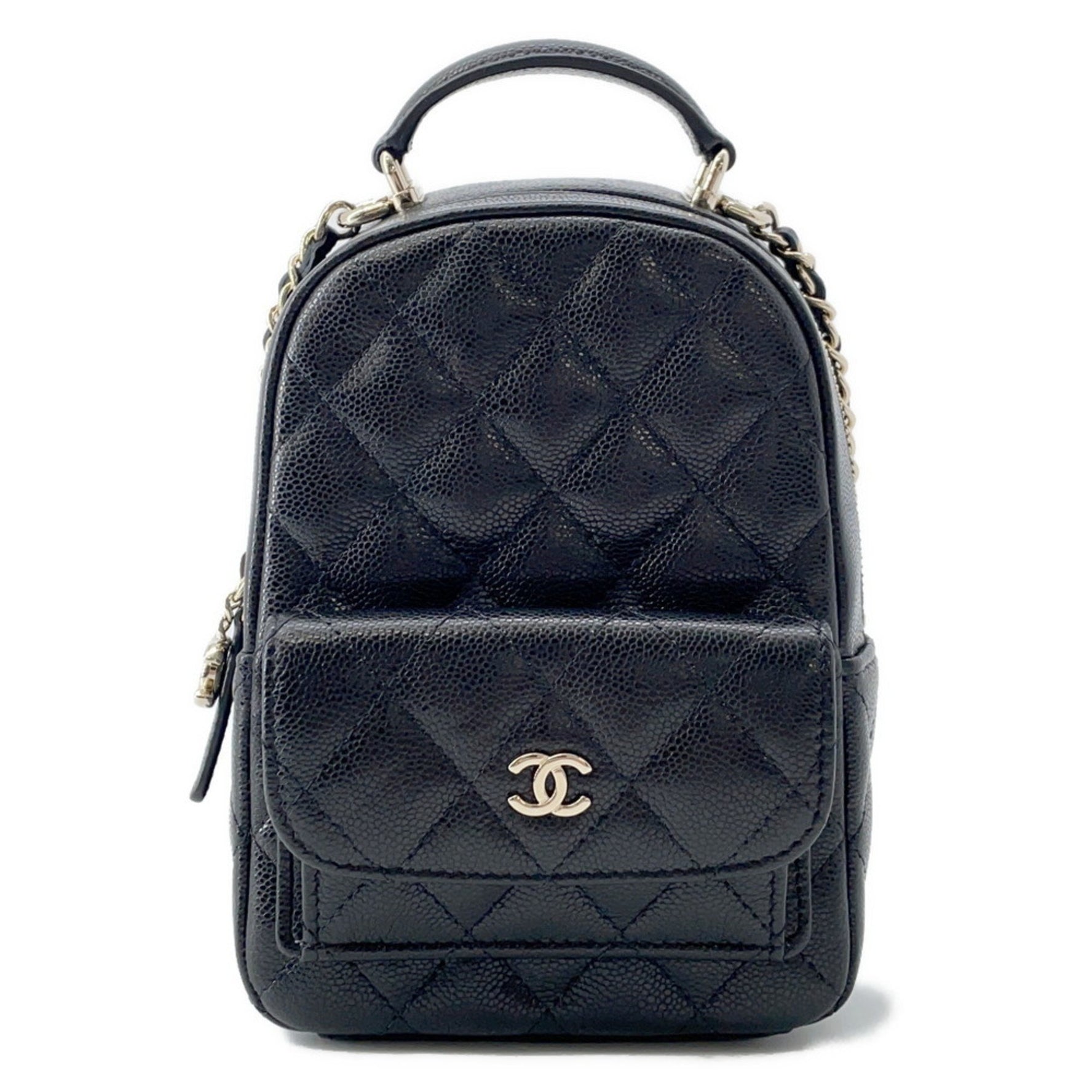 Chanel Matelasse Coco Mark Mini Caviar Skin Backpack bag