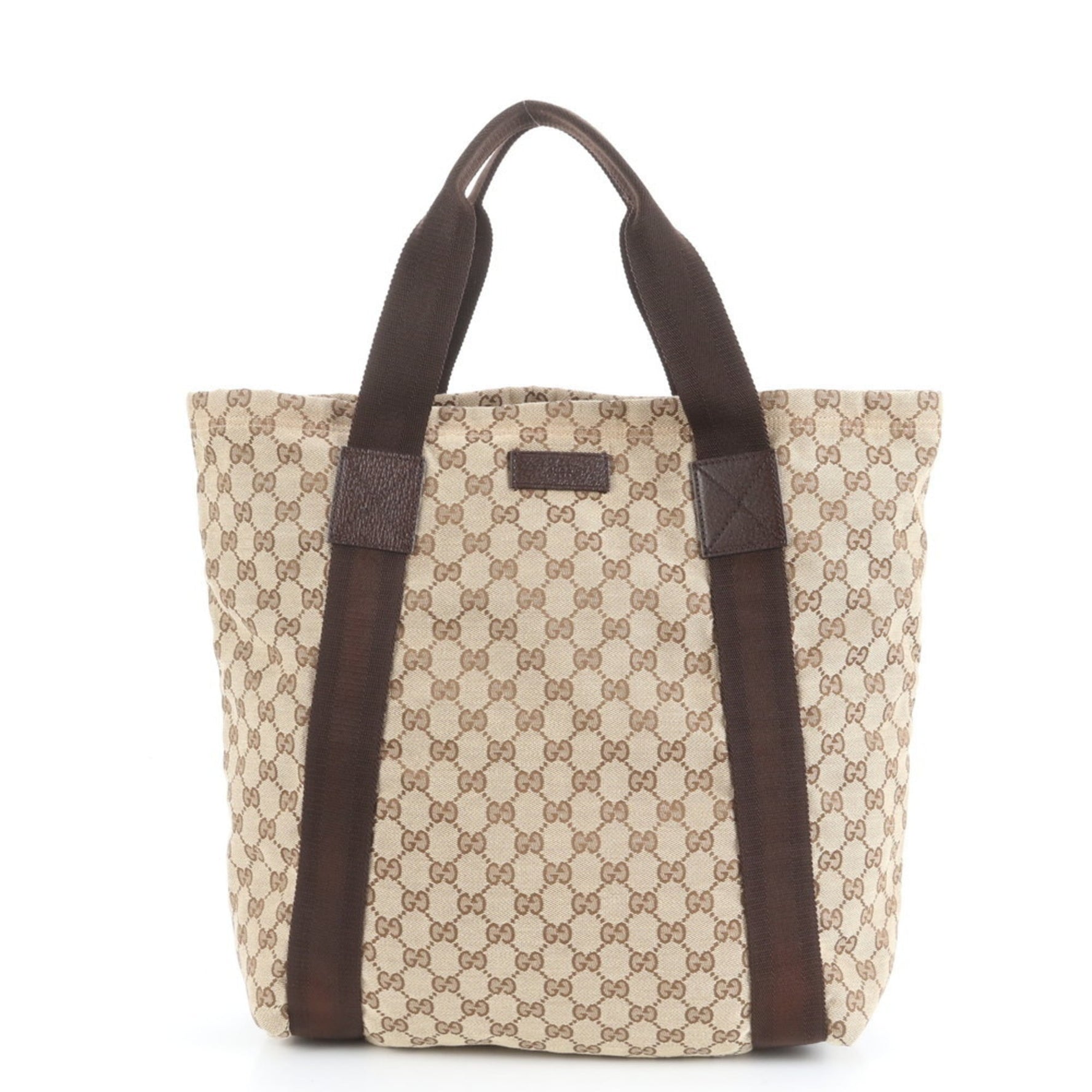 Gucci GG Canvas Leather Tote Bag Shoulder