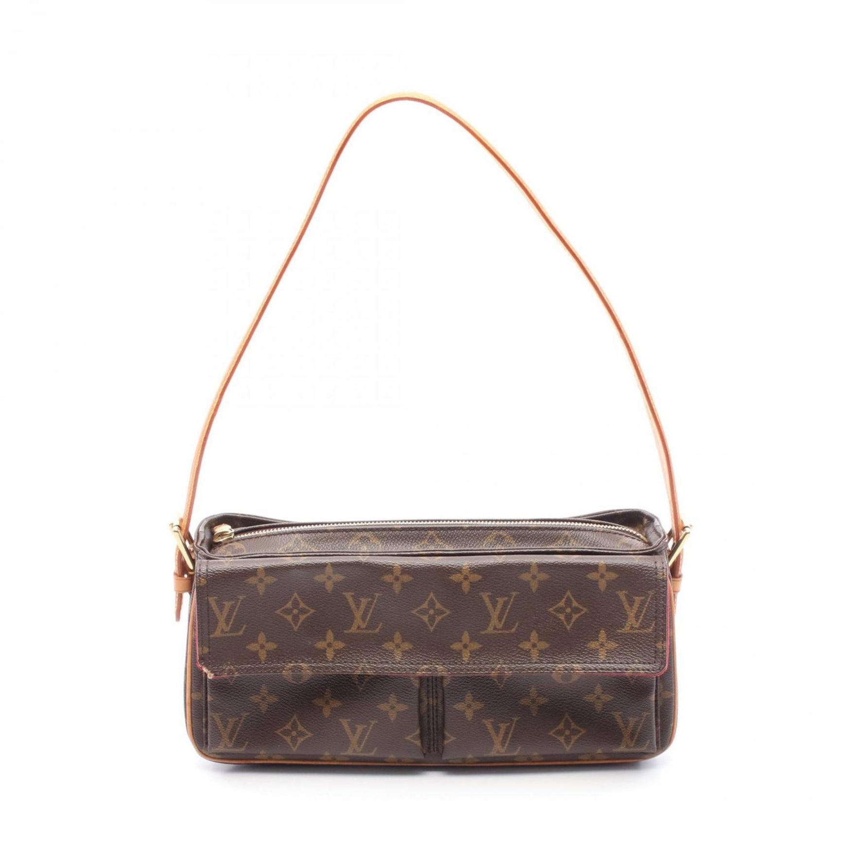 Louis Vuitton Viva Cite MM Monogram Shoulder Bag Coated Canvas Leather