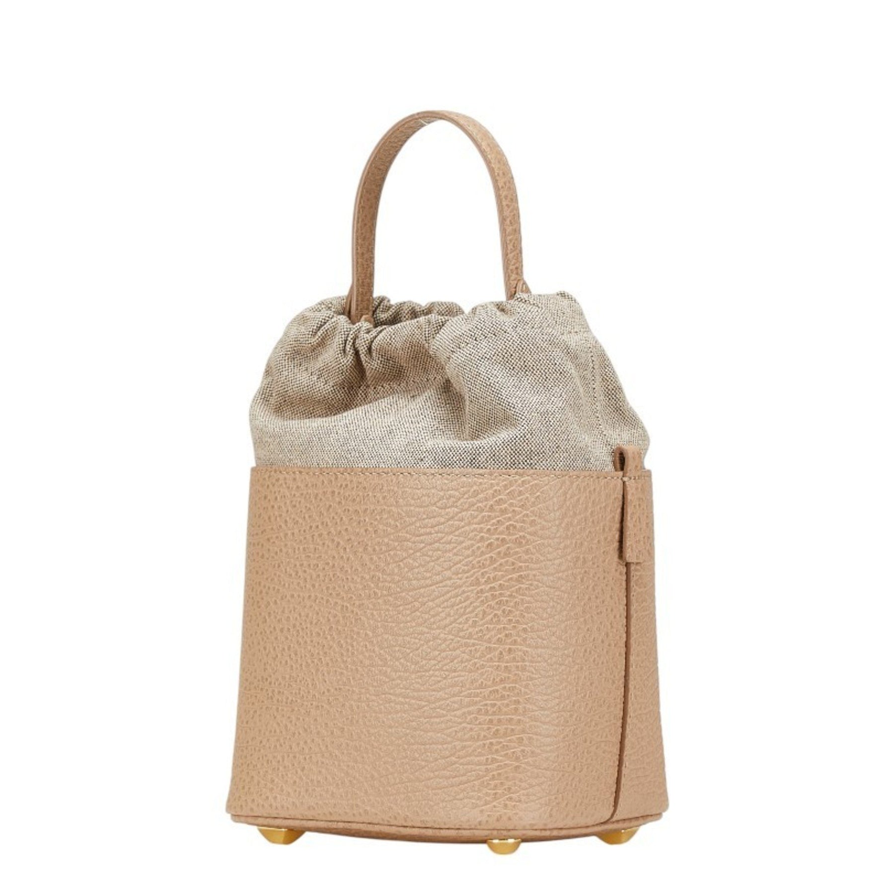 Maison Margiela Martin Margiela 11 Bucket Bag Small Handbag Brown Beige Leather Canvas MARTIN MARGIELA