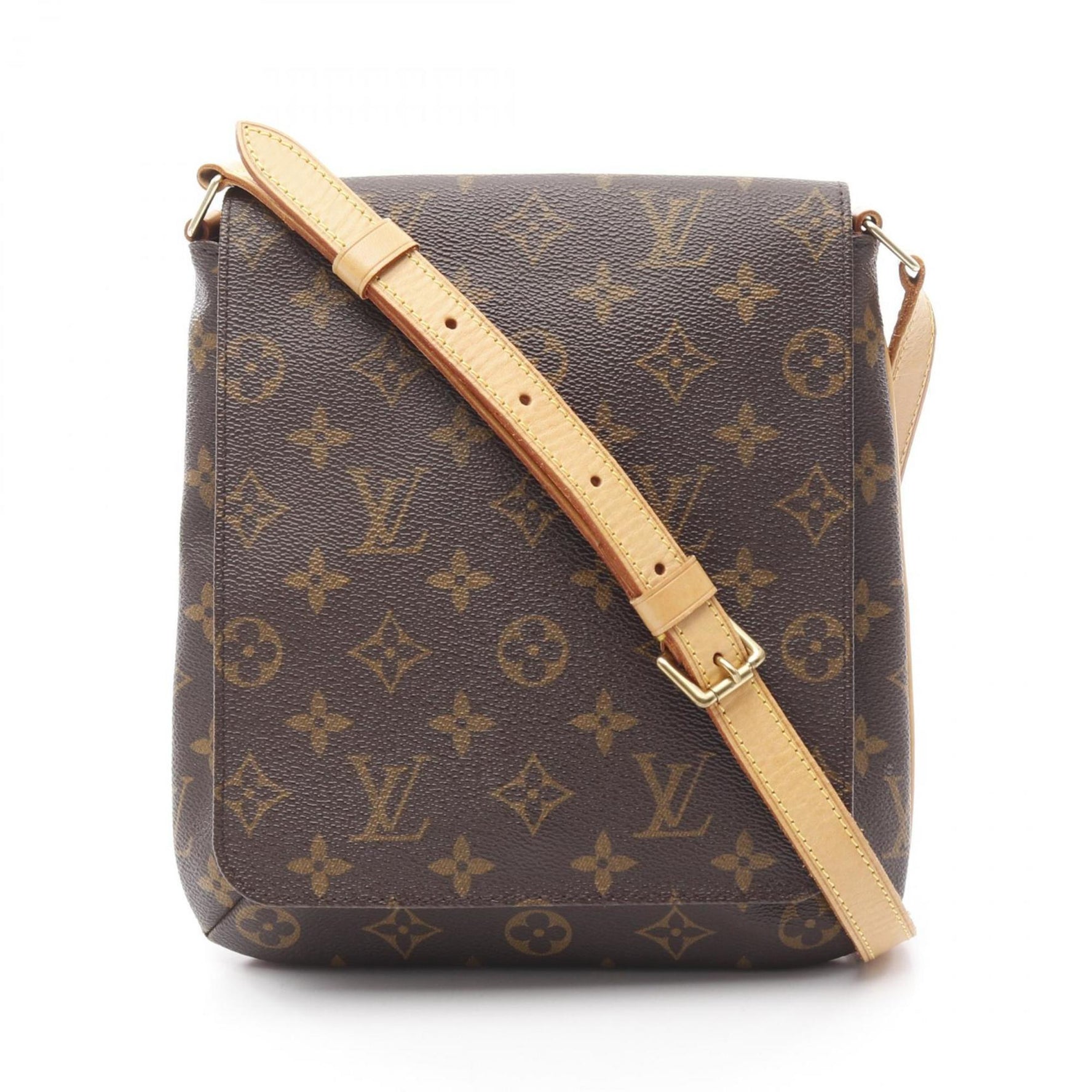 Louis Vuitton Musette Salsa Short Strap Shoulder Bag Coated Canvas Leather Monogram