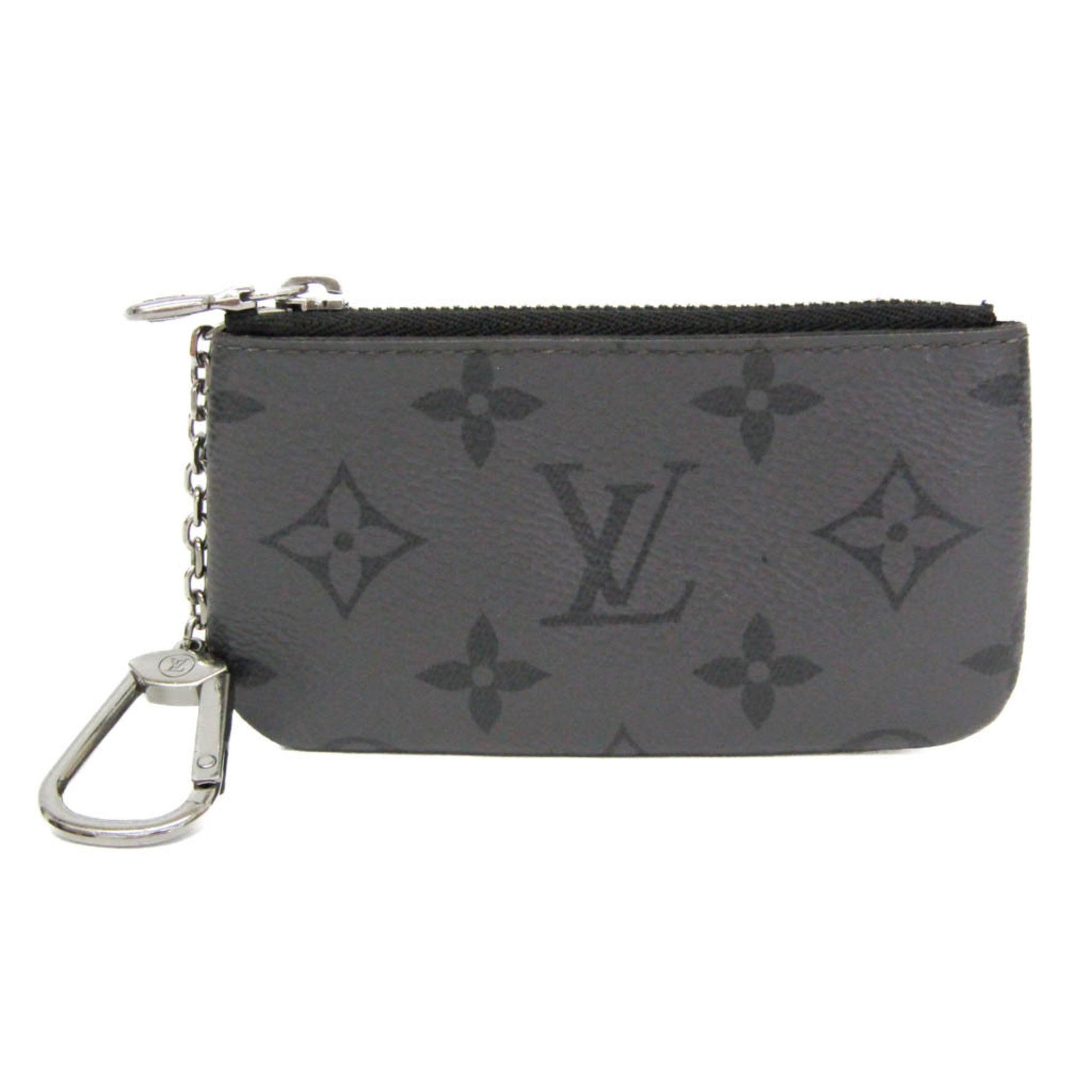 Louis Vuitton Monogram Eclipse Reverse Key Pouch Men,Women Monogram Eclipse Coin Purse/coin Case Black,Grape