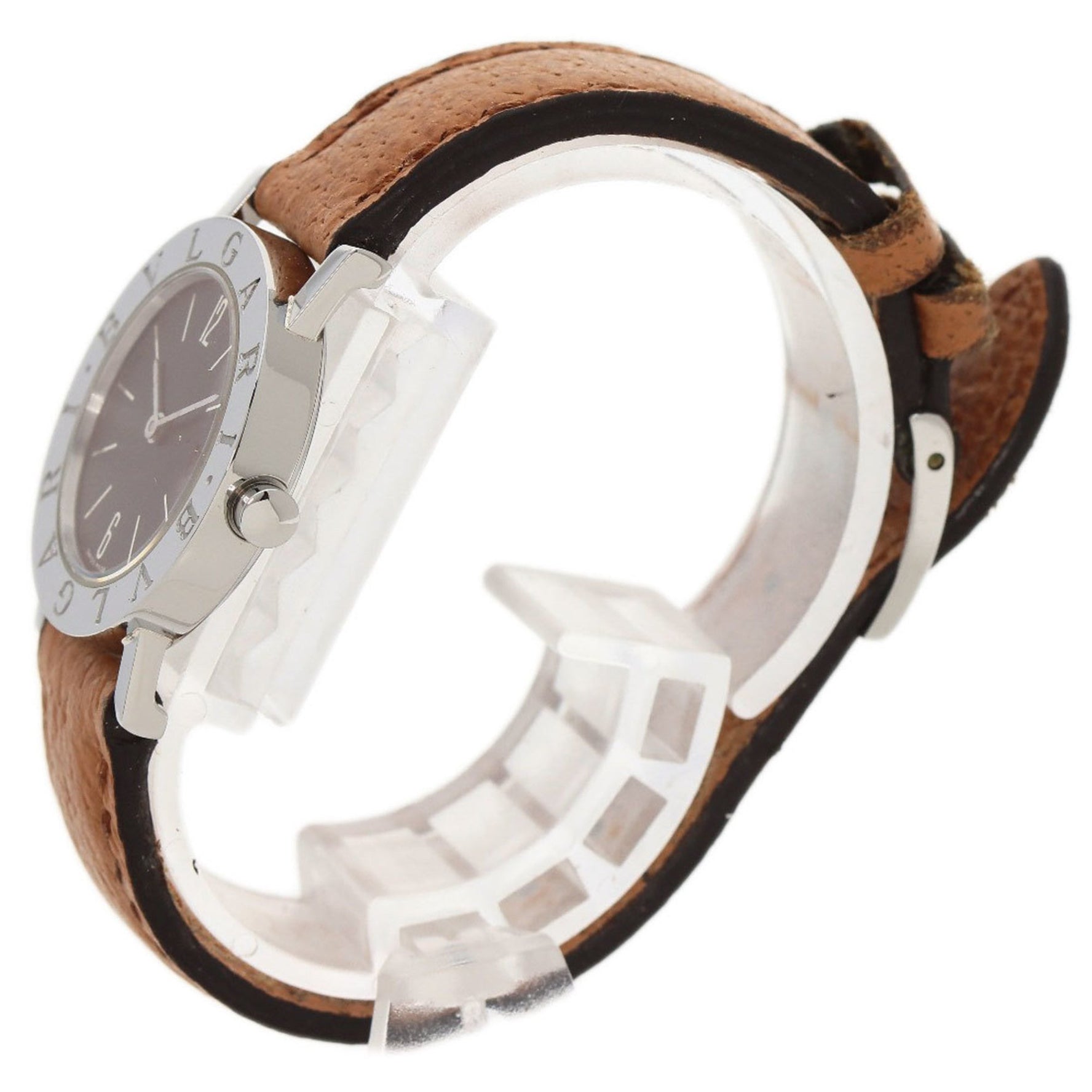 BVLGARI BZ26SLD Wristwatch Stainless Steel Leather Women's