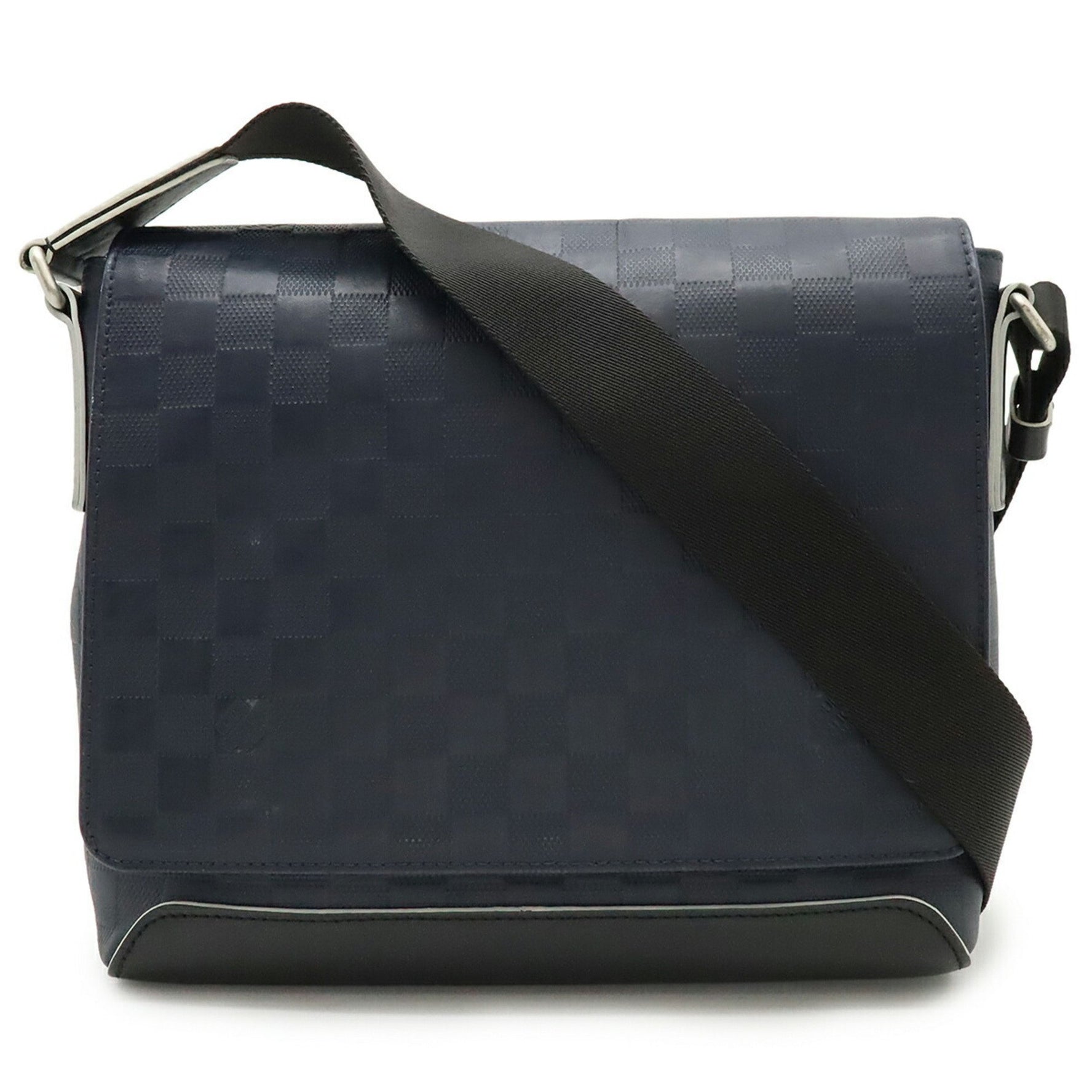 LOUIS VUITTON Damier Infini District PM Shoulder Bag in Astral Navy