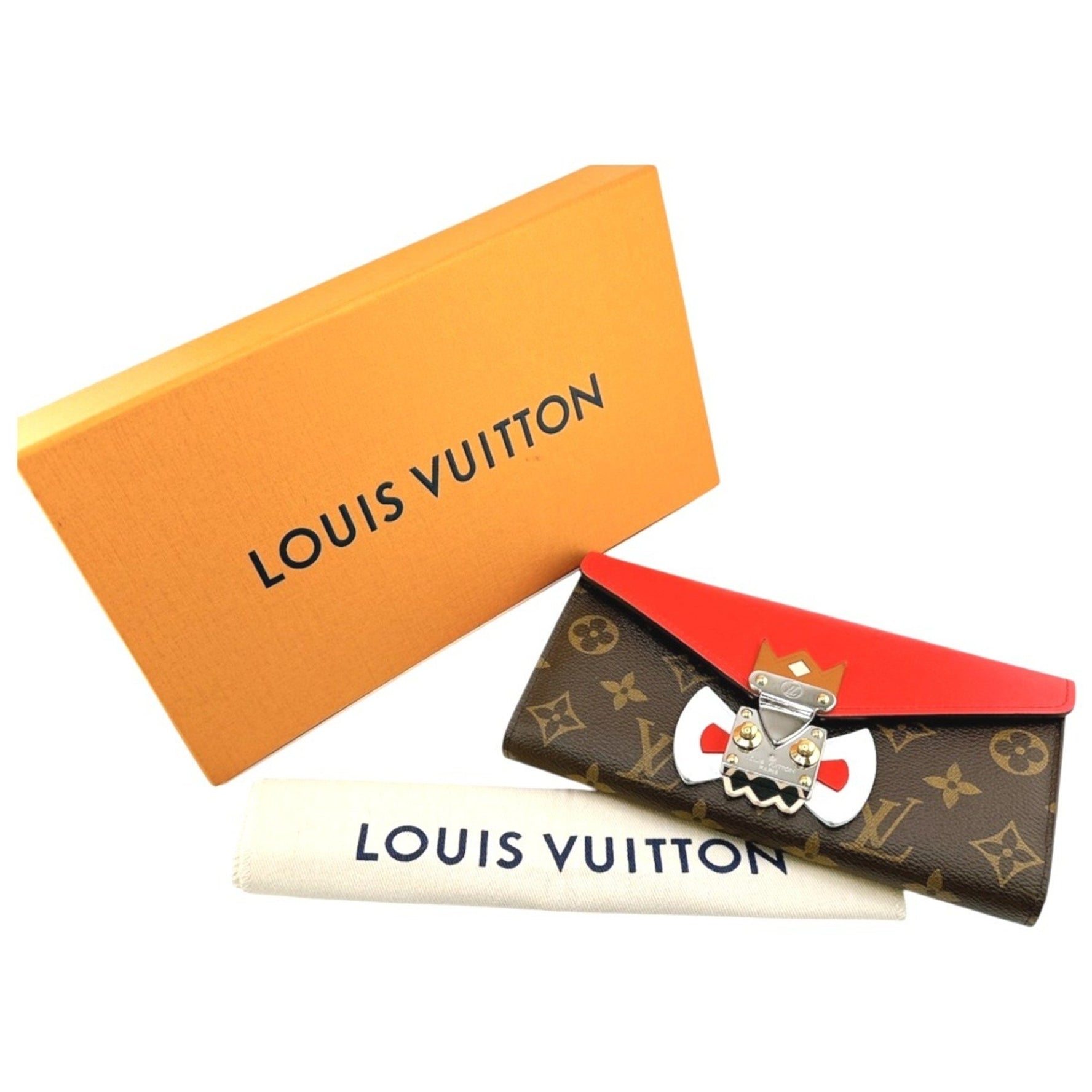 Louis Vuitton Long Wallet Monogram Portefeuille Sarah Tribal Mask Canvas