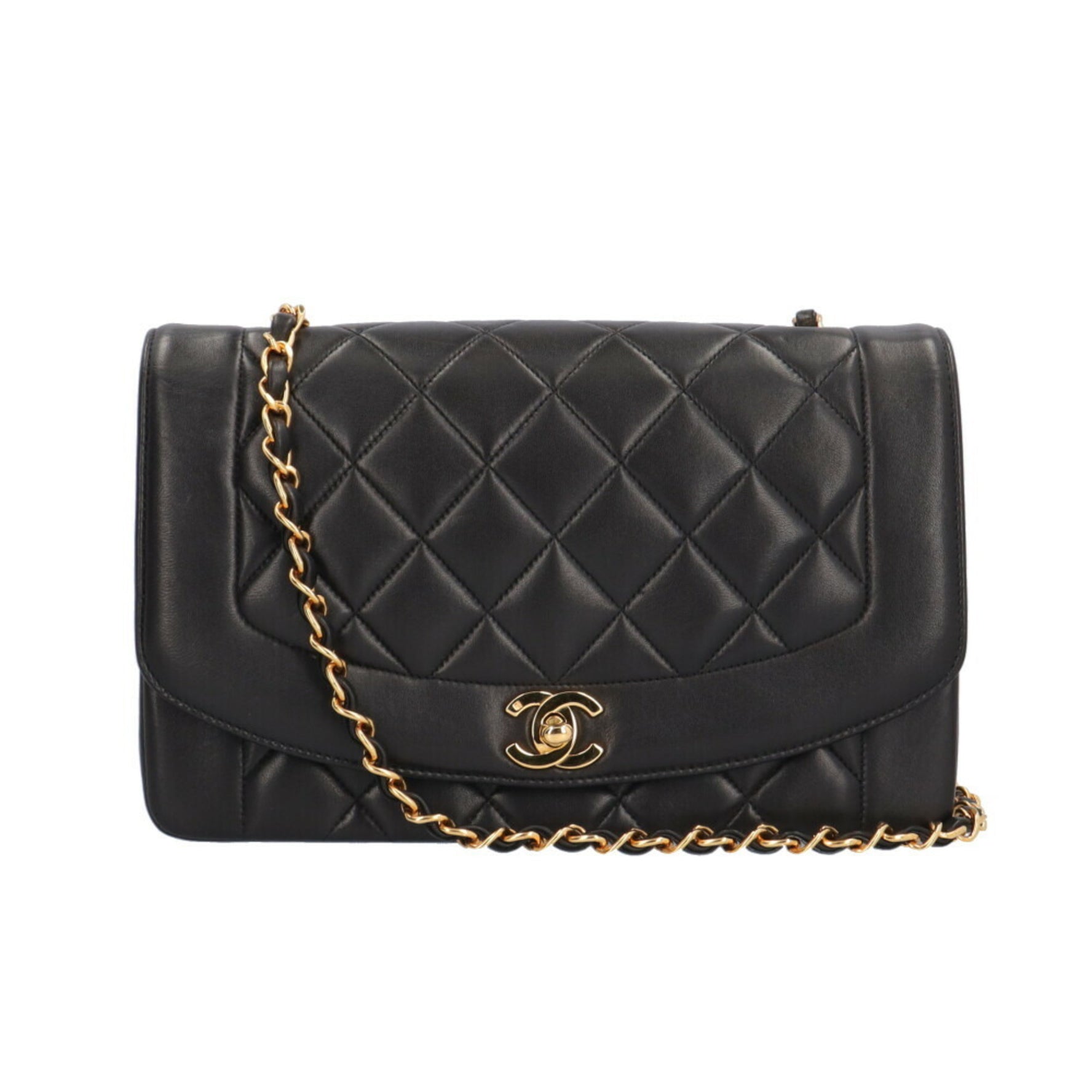 Chanel Diana Shoulder Bag Lambskin Chain