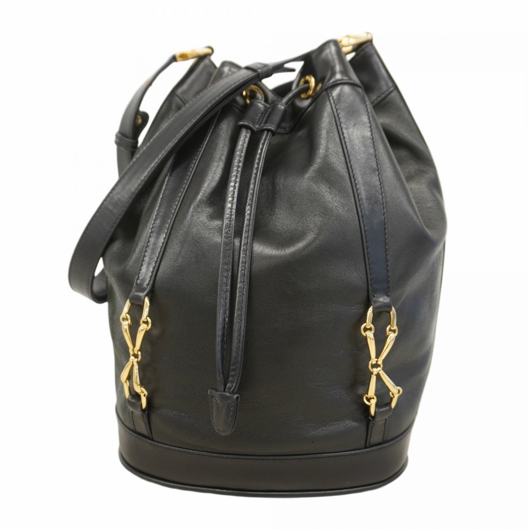 Gucci Shoulder Bag, Old 001 781 1583, Leather, Black, Women's