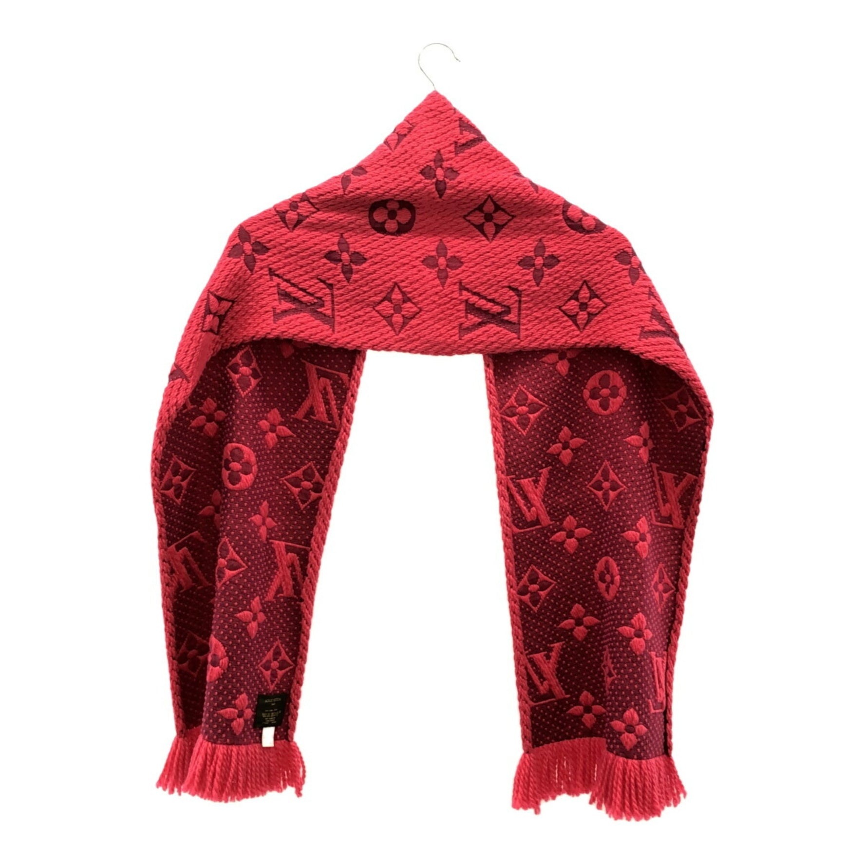 Louis Vuitton Echarpe Mania Scarf Fuchsia 94% Wool, 6% Silk Mikunigaoka Store