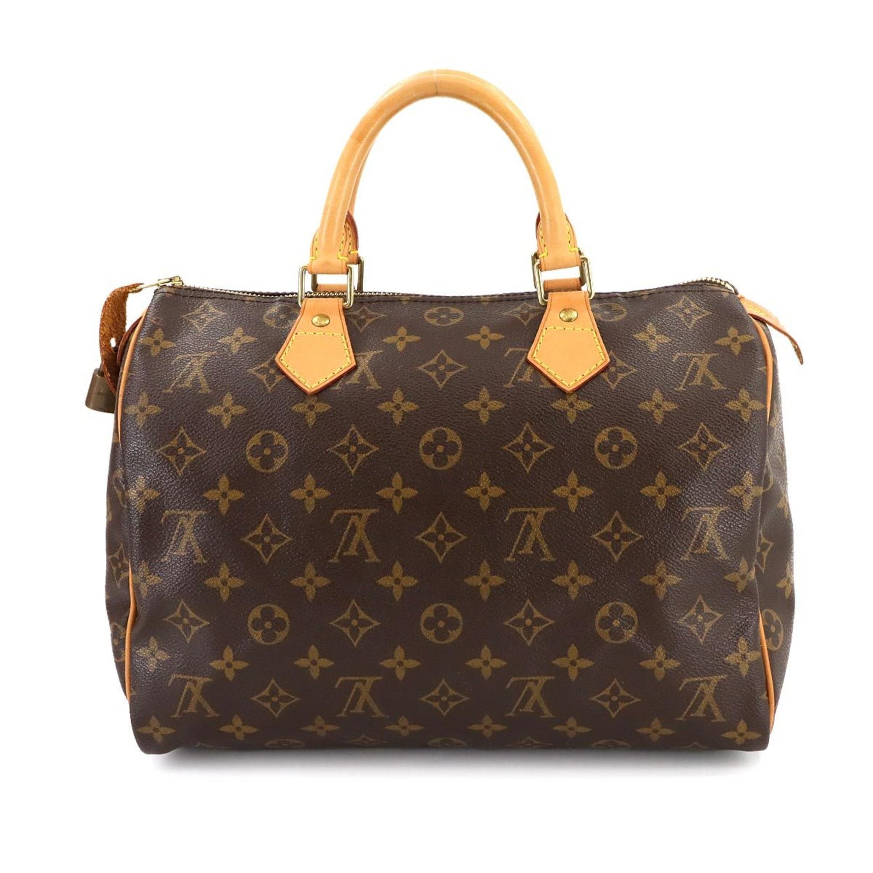 Louis Vuitton Monogram Speedy 30 Handbag, Brown, M41526, Gold Hardware