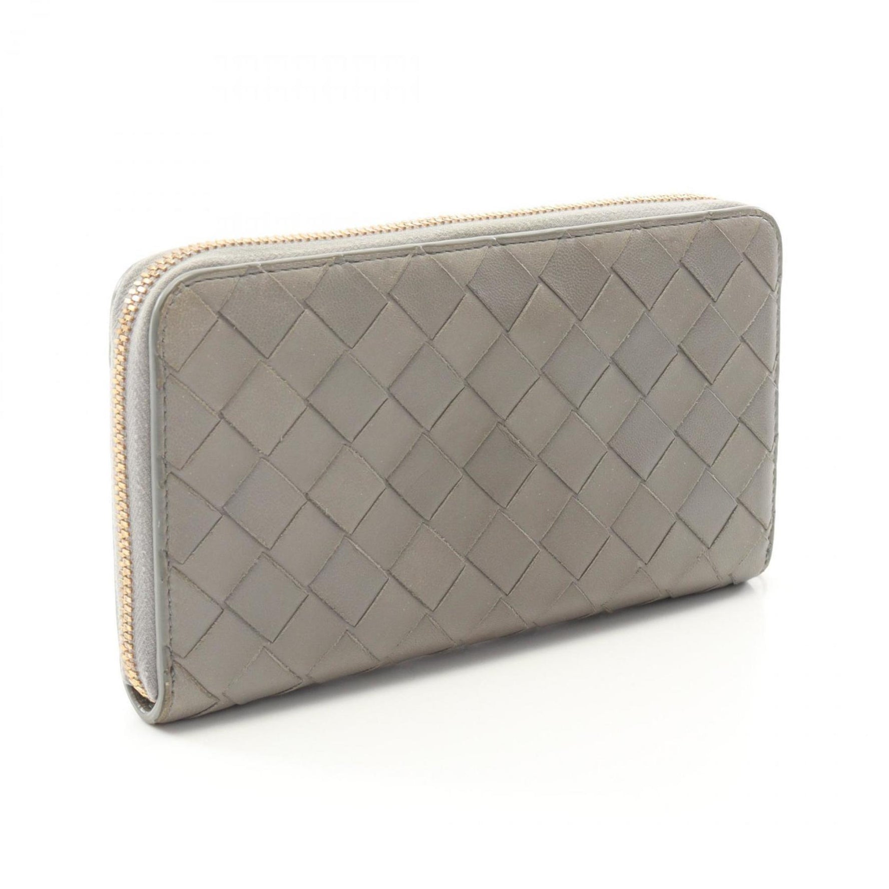 Bottega Veneta Intrecciato Leather Round Long Wallet