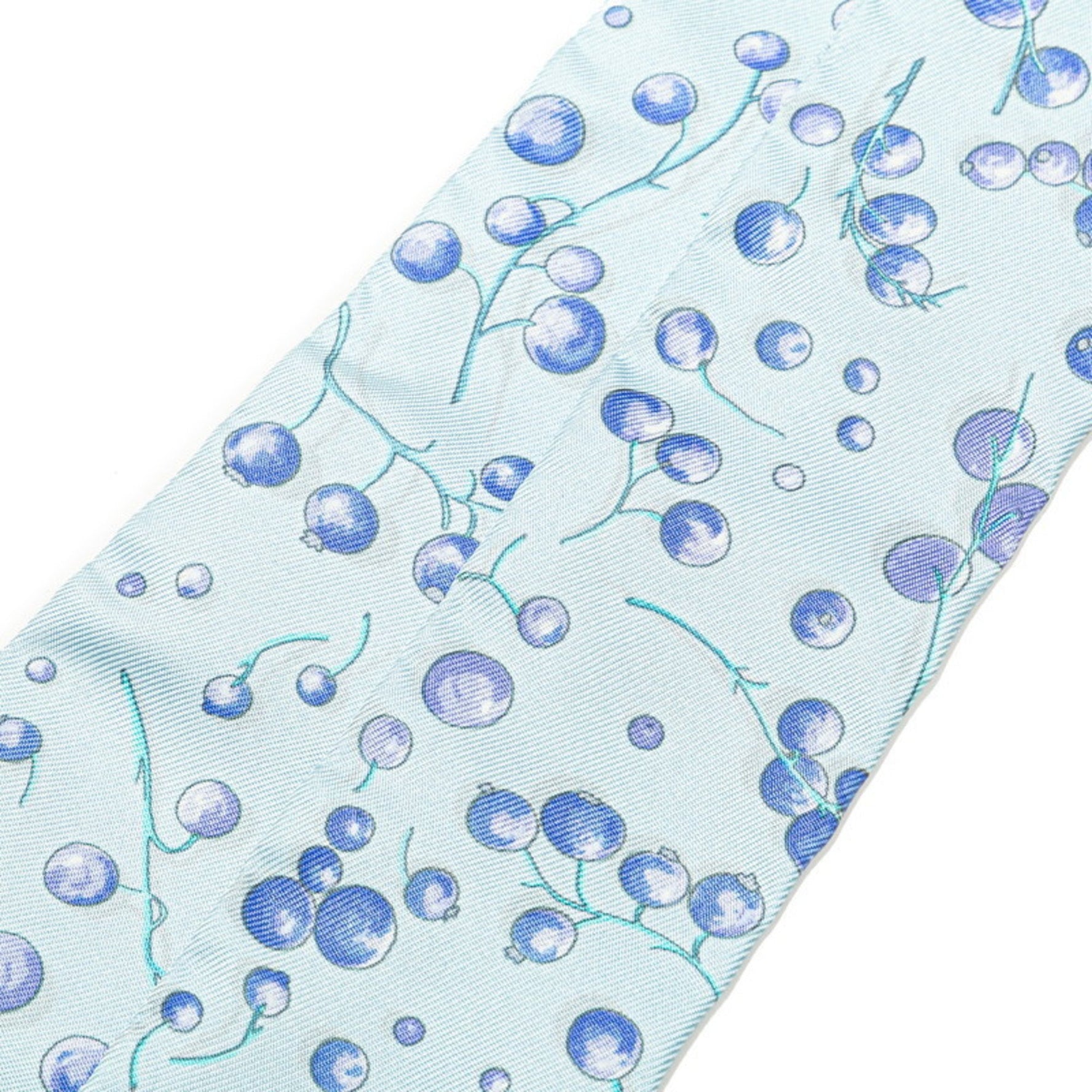 Hermes Twilly Blueberry Print Scarf, Silk