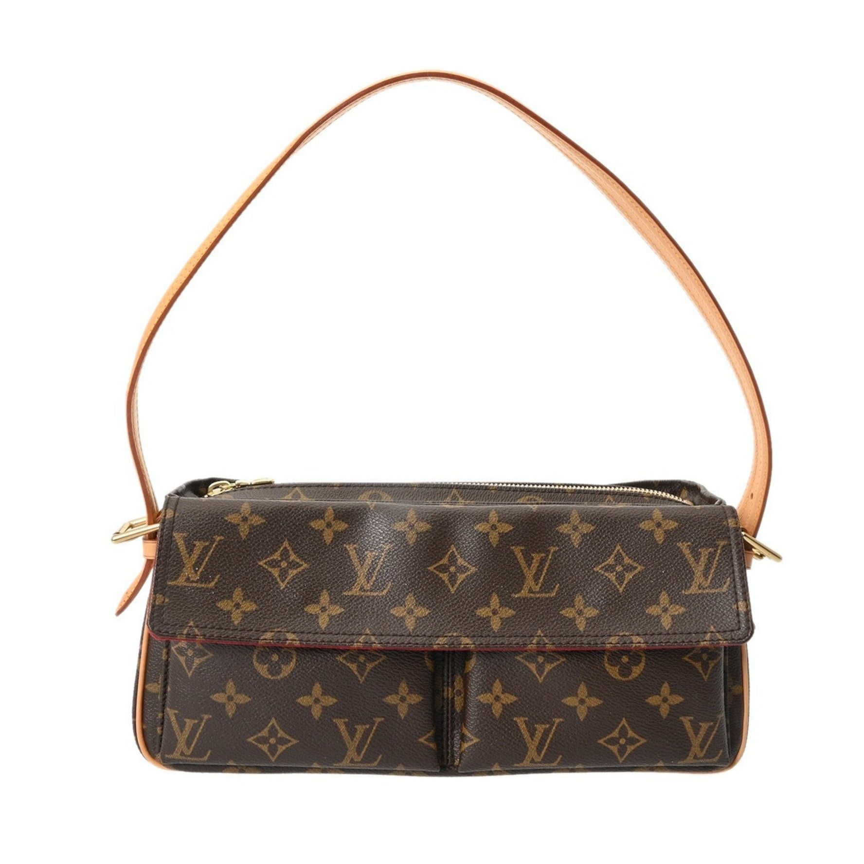 LOUIS VUITTON Monogram Viva Cite MM Semi-Shoulder Bag, Brown, Canvas Shoulder Bag