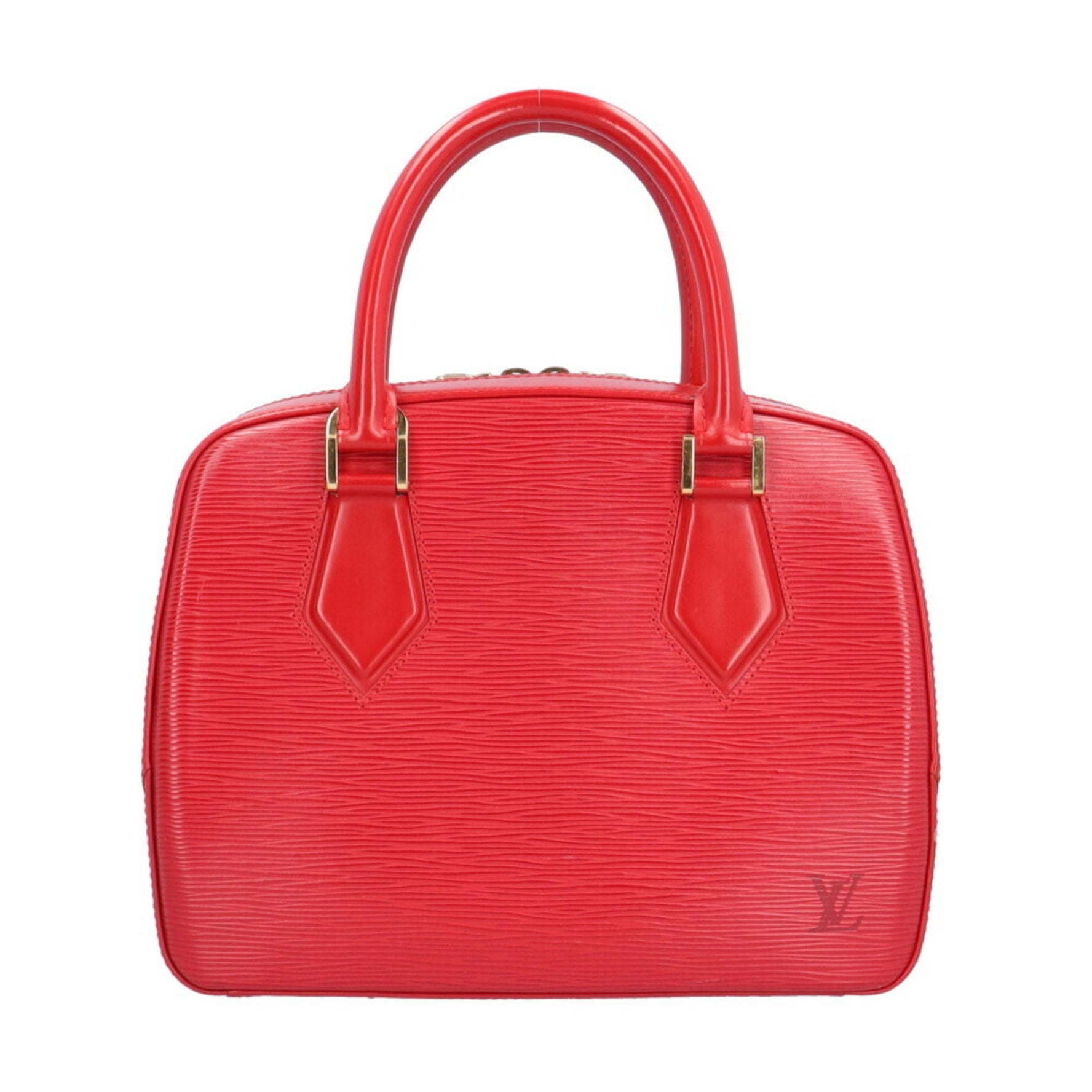 Louis Vuitton Sablon Epi Handbag Leather Red