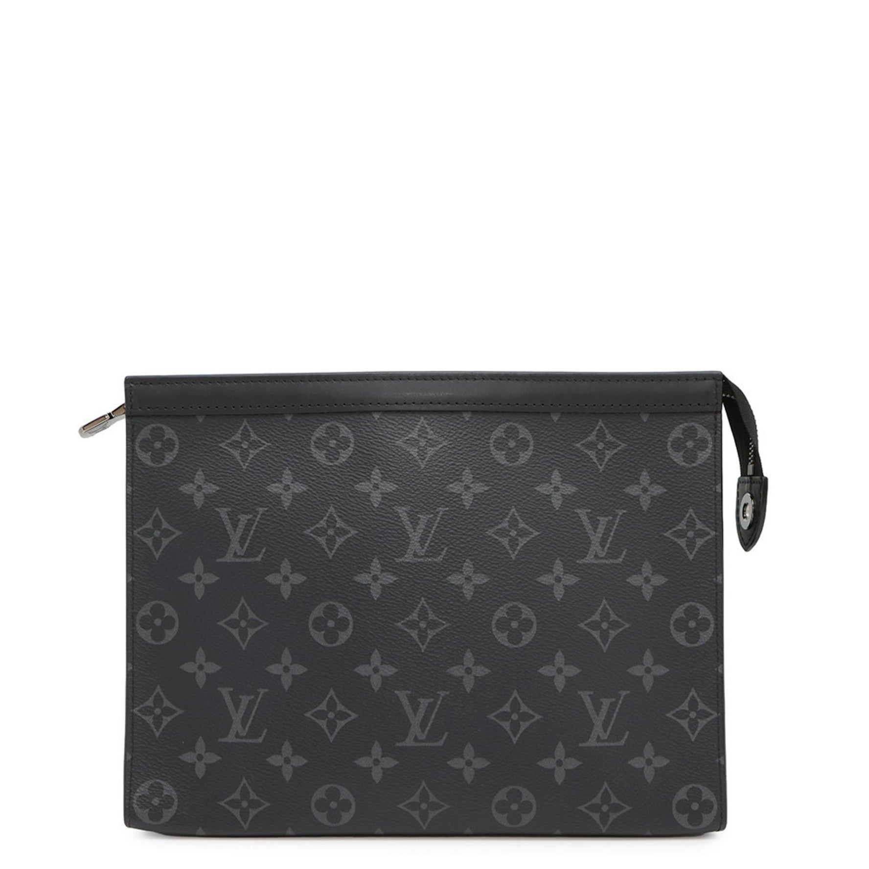 Louis Vuitton Monogram Eclipse Pochette Voyage MM Clutch Bag M61692 LOUIS VUITTON Black