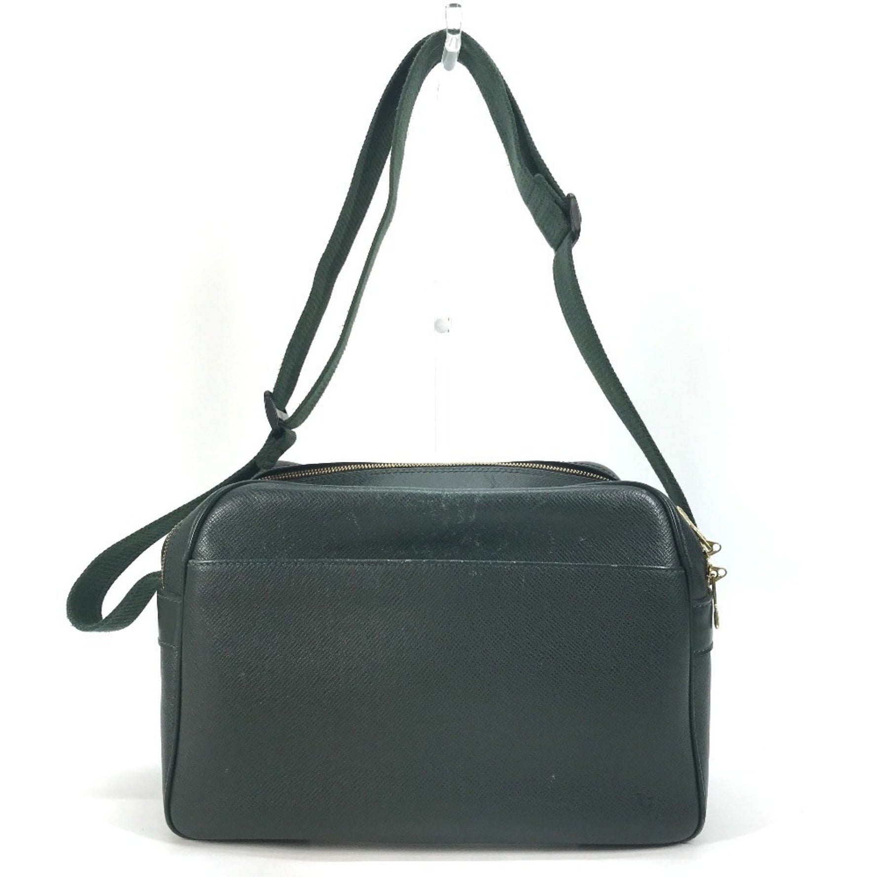 LOUIS VUITTON M30154 Taiga Reporter PM Shoulder Bag in Leather and Episea Green
