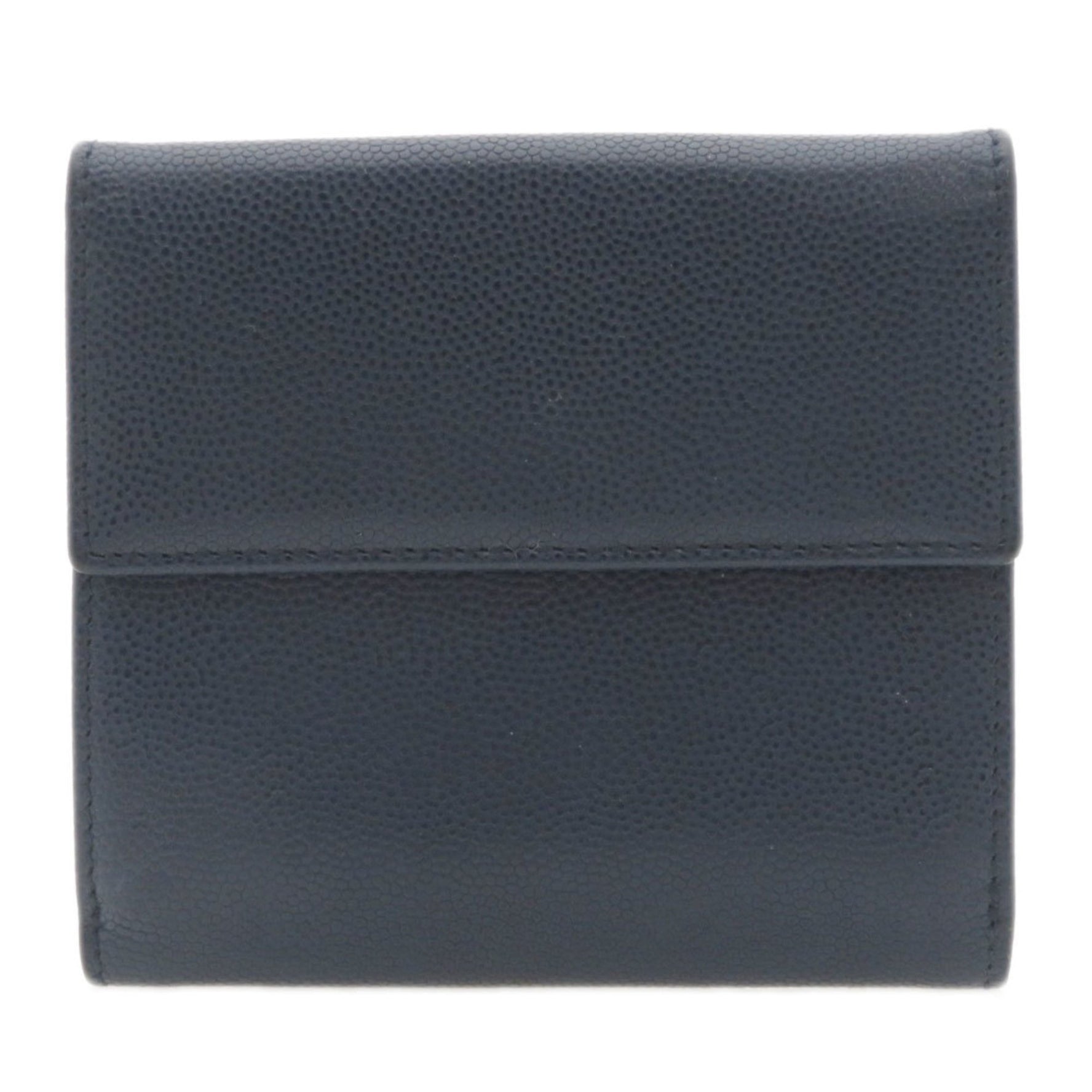 Christian Dior metal fittings bi-fold wallet leather ladies