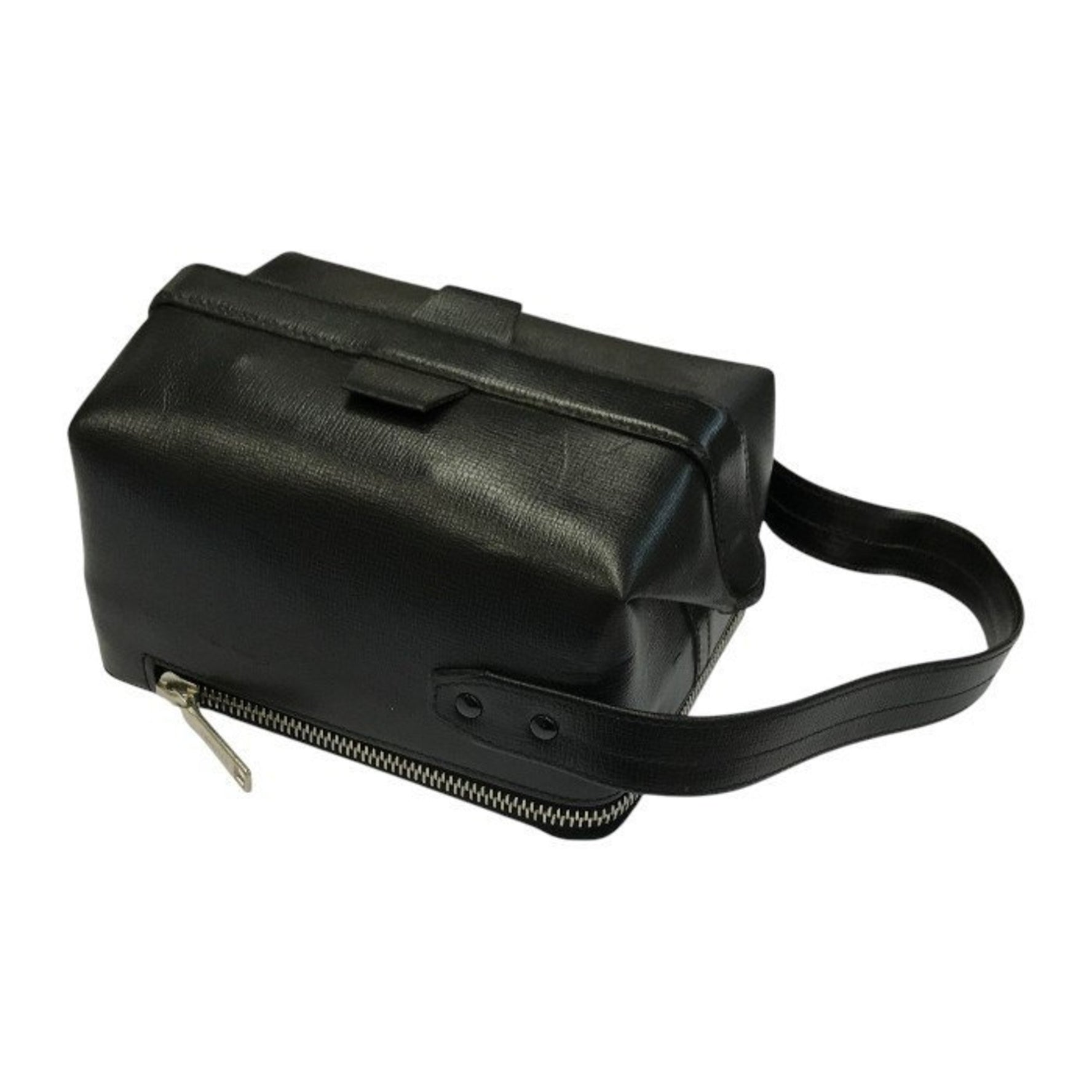 Valextra Trick Track Vanity Bag, Women's, Leather, Black, T1