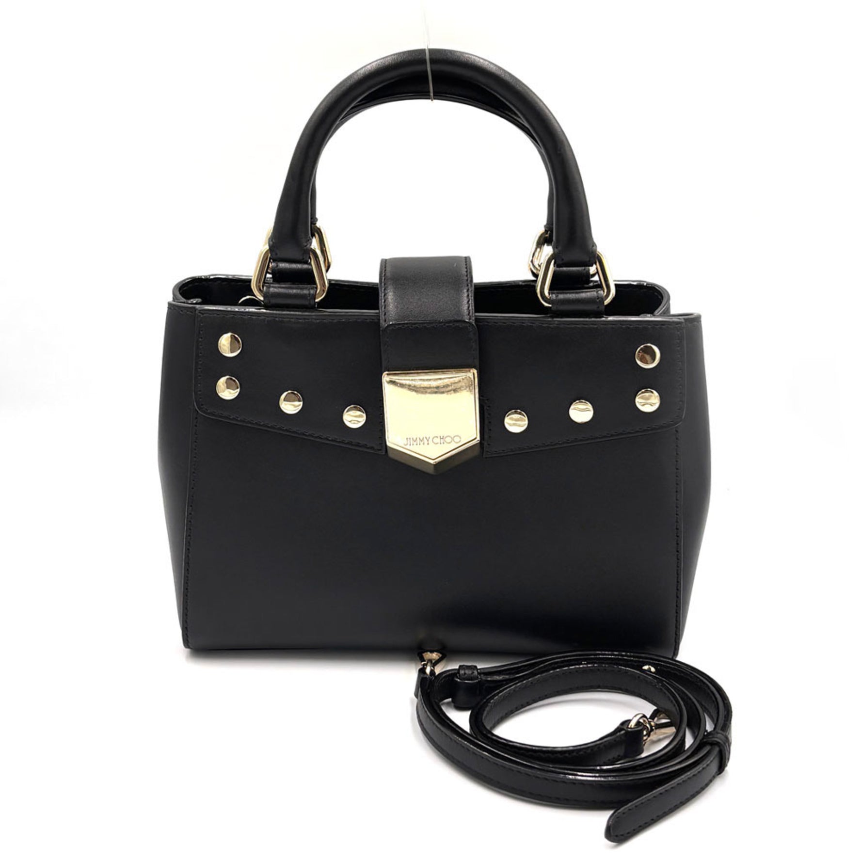 Jimmy Choo Rocket Handbag Studs Leather Shoulder Bag