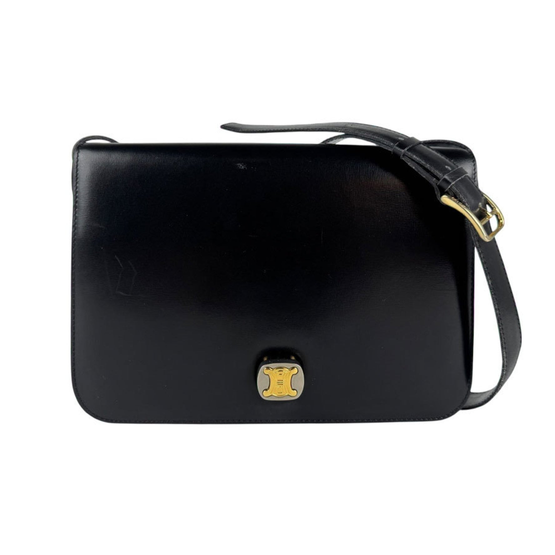 Celine Shoulder Bag in Black Leather for Women, Z6688