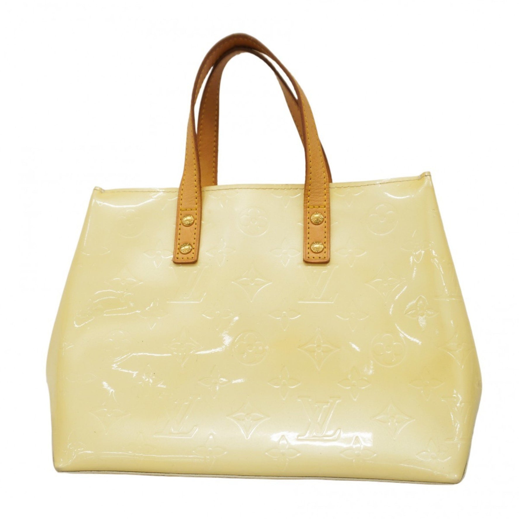 Louis Vuitton Vernis Reed PM Handbag M91336 Pearl Women's